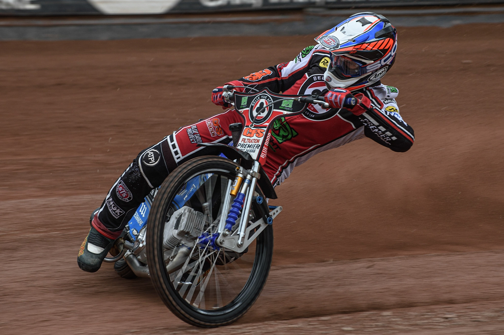Photo: Ian CharlesSteve Worrall in actionBelle Vue Press &amp; Practice Day, National Speedway Stadium, Manchester Thursday  13  May  2021