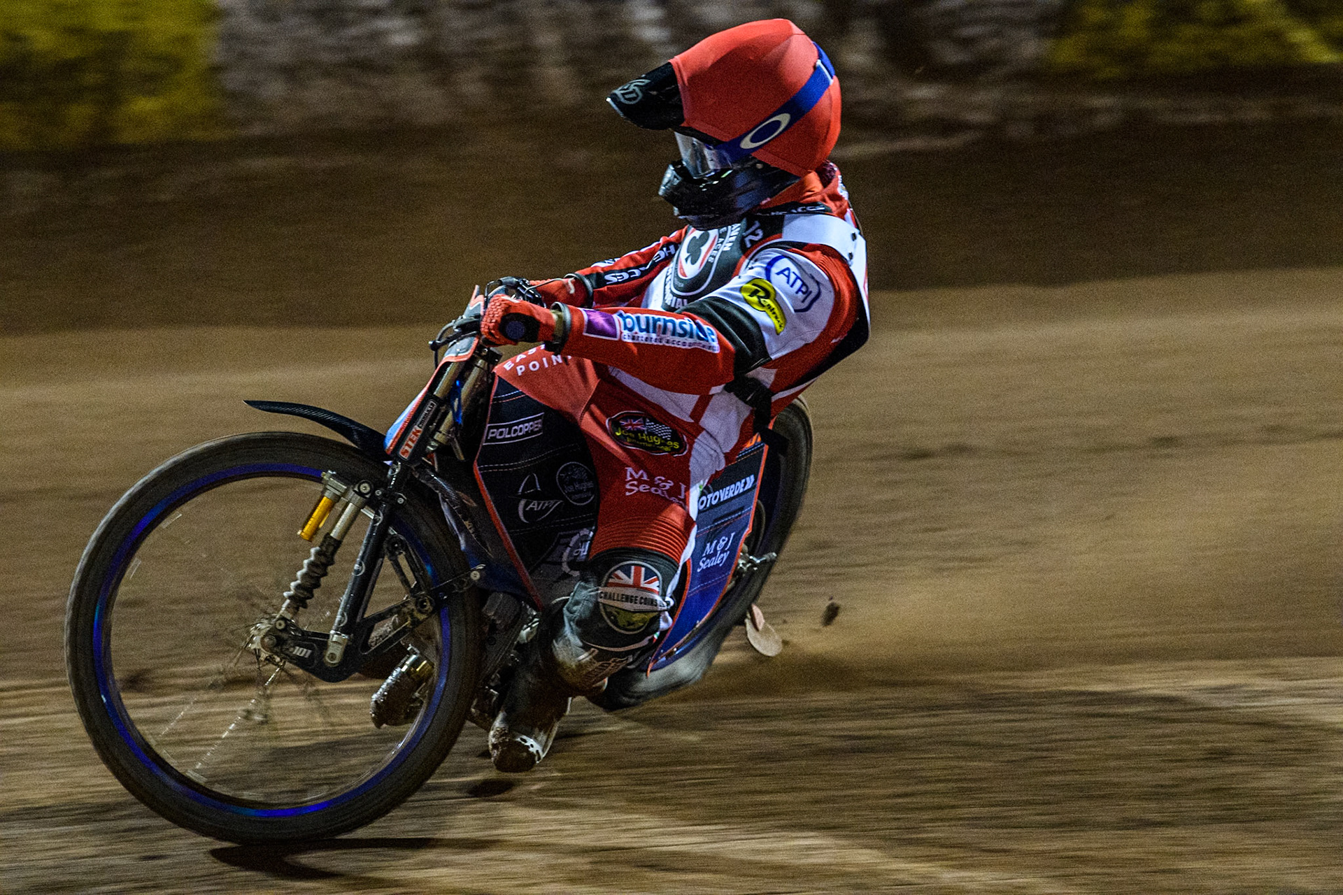 Australia's Brady Kurtz in action during the Peter Craven Memorial Trophy meeting at the National Speedway Stadium, Manchester on Monday 18th March 2024. (Photo: Ian Charles | MI News)