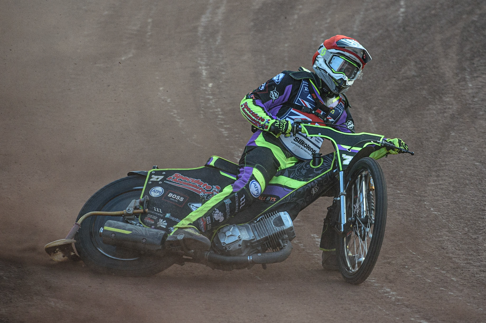 GLASGOW, UK. JUNE 19TH.  Tom Brennan (Reserve) (Great Britain) in action  during the FIM Speedway Grand Prix Qualifying Round at the Peugeot Ashfield Stadium, Glasgow on Saturday 19th June 2021. (Credit: Ian Charles | MI News)