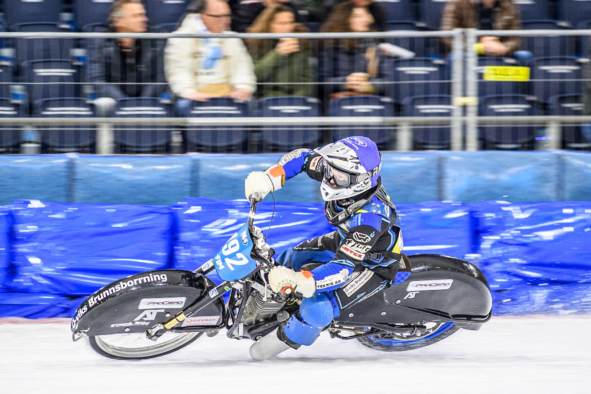Niclas Svensson (192) of Sweden in action during the FIM Ice Speedway Gladiators World Championship, Final 4 at the Ice Stadium, Thialf, Heerenveen on Sunday 6th April 2025. (Photo: Ian Charles | MI News)