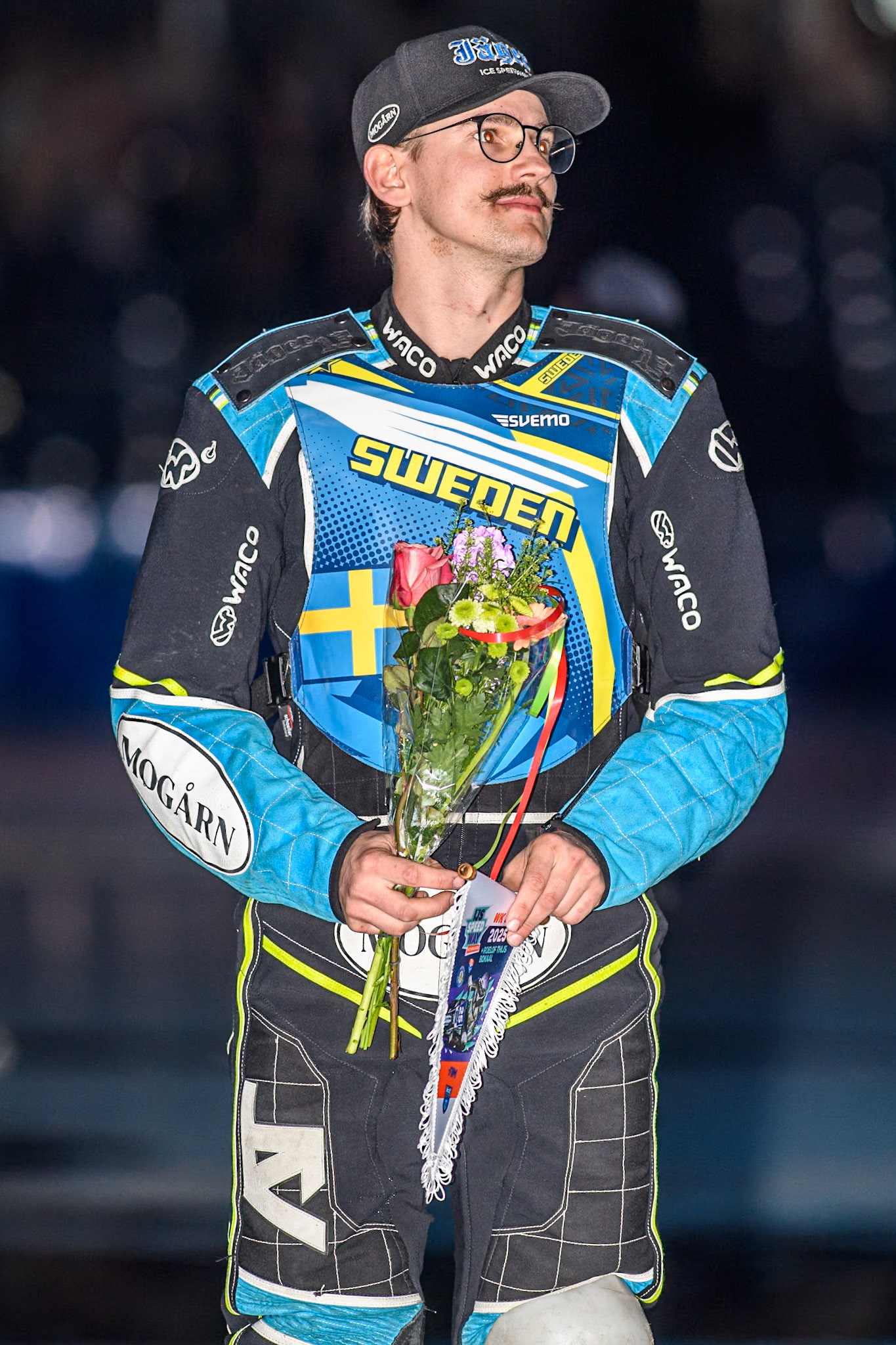 Filip Jäger (719) of Sweden during the FIM Ice Speedway Gladiators World Championship, Final 3 at the Ice Stadium, Thialf, Heerenveen on Saturday 5th April 2025. (Photo: Ian Charles | MI News)