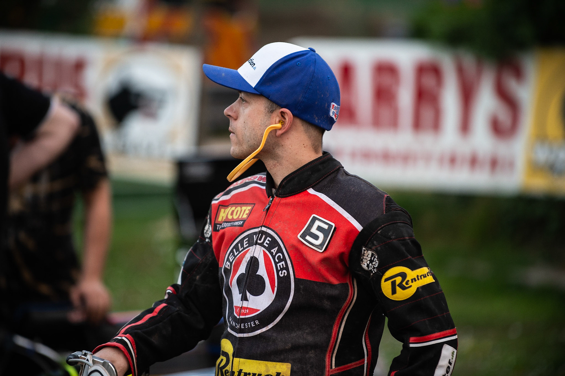 Photo by Ian Charles:

Kenneth Bjerre 

Wolverhampton Wolves v Belle Vue Aces, British Speedway Premiership 22 April 2019