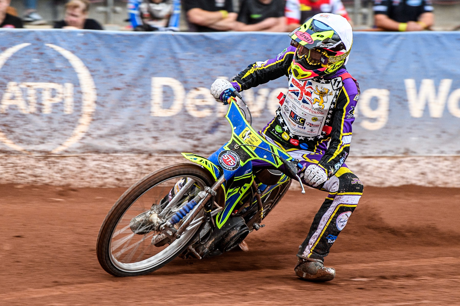Liam Cox (500cc)   in action during the British Youth 500cc Championships at the National Speedway Stadium, Manchester on Friday 2nd August 2024. (Photo: Ian Charles | MI News)