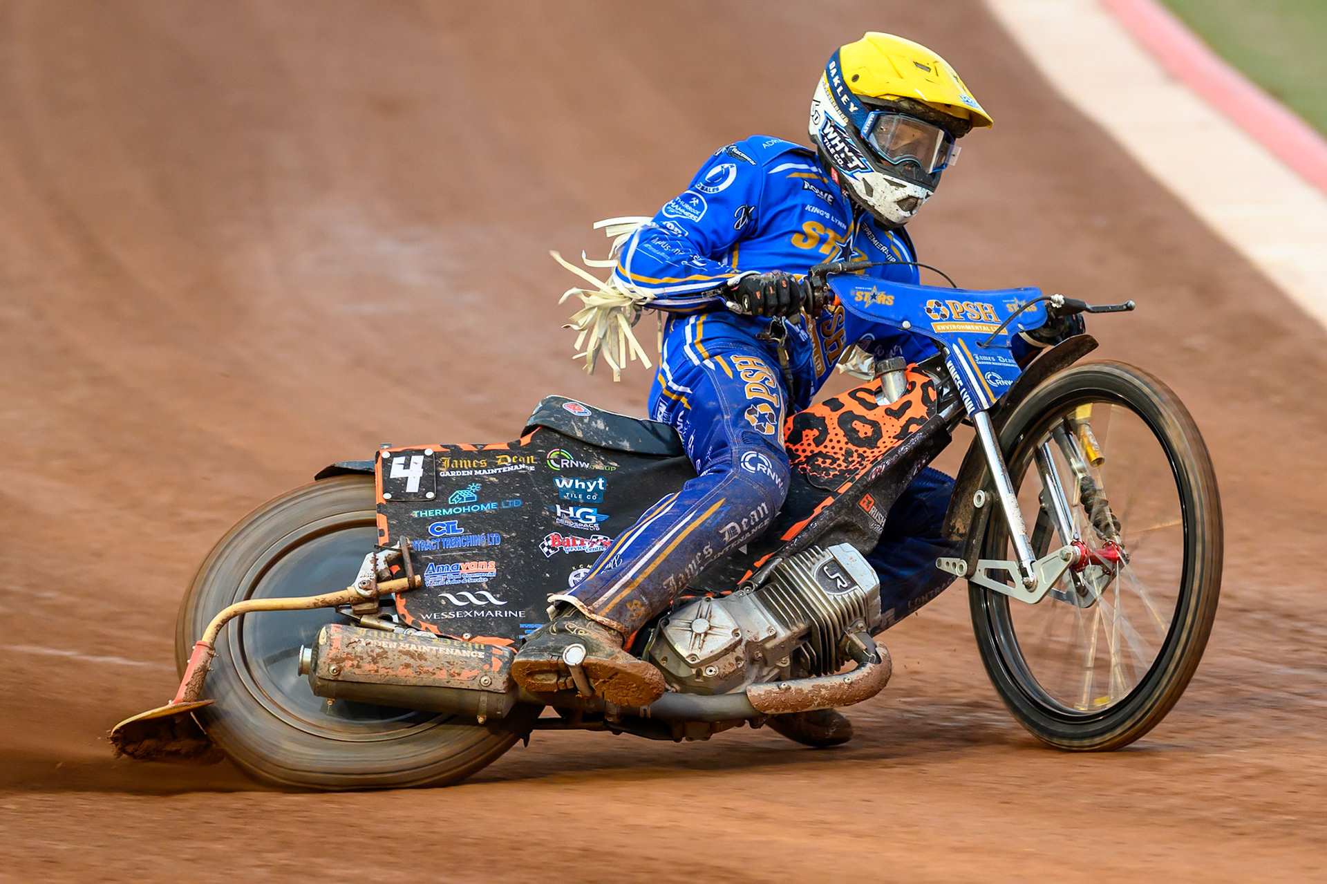 Cooper Rushen of Kings Lynn Stars in action during the Rowe Motor Oil Premiership match between Belle Vue Aces and King's Lynn Stars at the National Speedway Stadium, Manchester on Monday 29th June 2026. (Photo: Ian Charles | MI News)