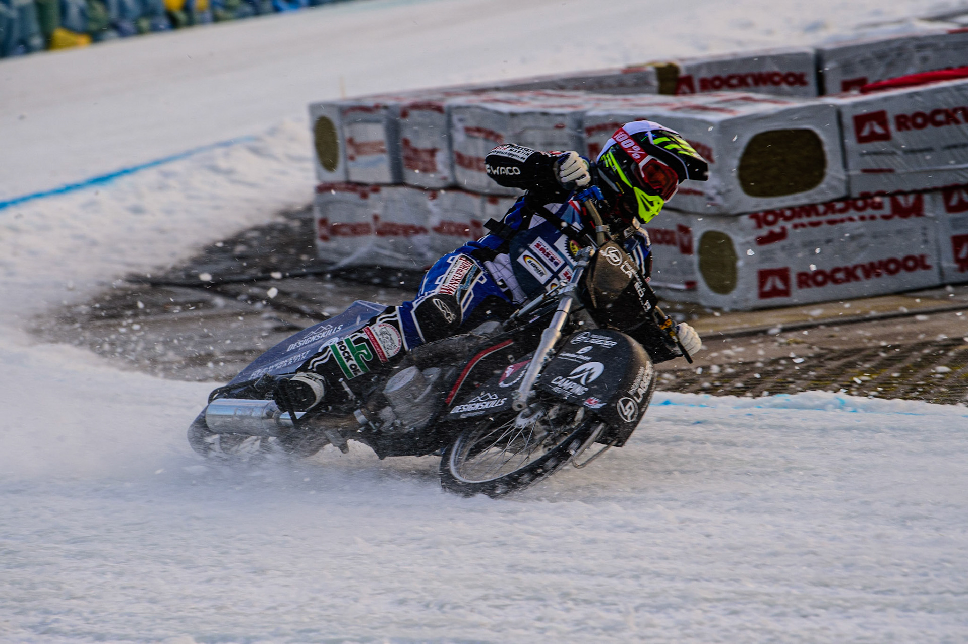 Philipp Lageder in action during the German Individual Ice Speedway Championship at Horst-Dohm-Eisstadion, Berlin on Friday 3rd March 2023. (Photo: Ian Charles | MI News)