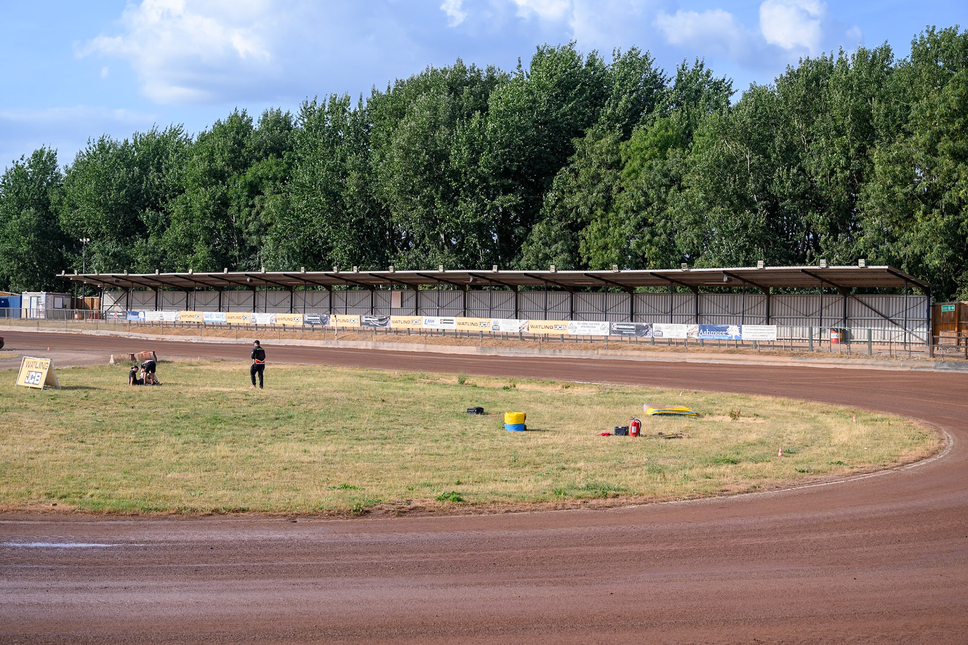 Back Straight stand at the Hydroscan Arena during the Rowe Motor Oil Premiership match between Leicester Lions and Belle Vue Aces at the Hydroscan Arena, Leicester on Thursday 23rd July 2026. (Photo: Ian Charles | MI News)