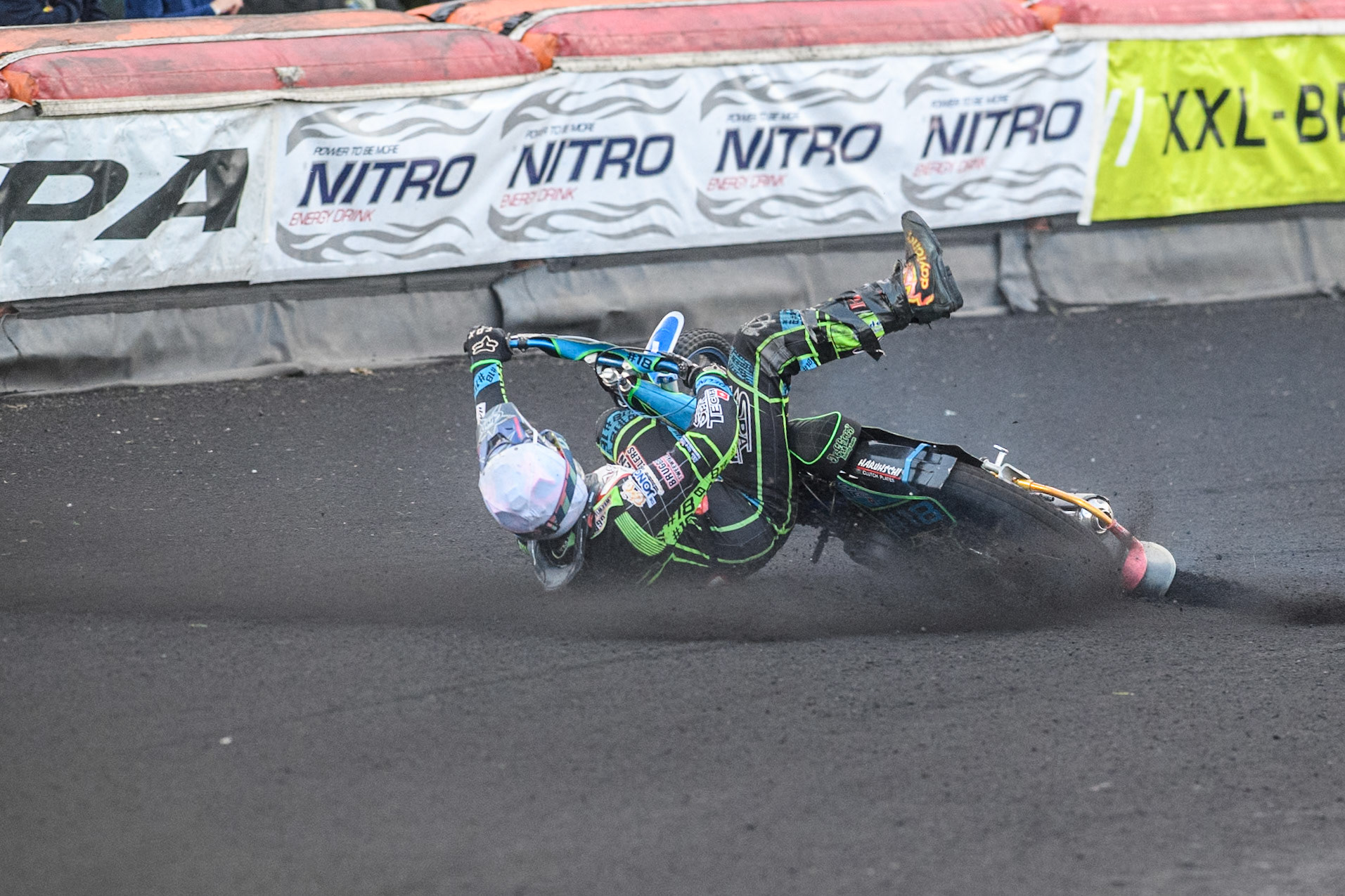 Jeffrey Sijbesma of The Netherlands fall  during the Golden JOPA Helmet at Sportpark Veenoord, Veenoord, Netherlands on Saturday 21st September 2024. (Photo: Ian Charles | MI News)
