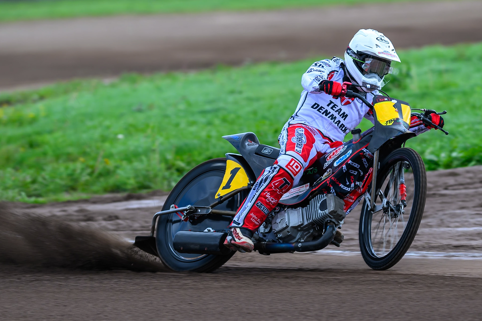Kenneth Kruse Hansen (1) of Denmark during practice for  the FIM Long Track of Nations 2026 at the Speed Centre Roden in the Netherlands on Sunday 20th September 2026. (Photo: Ian Charles | MI News)
