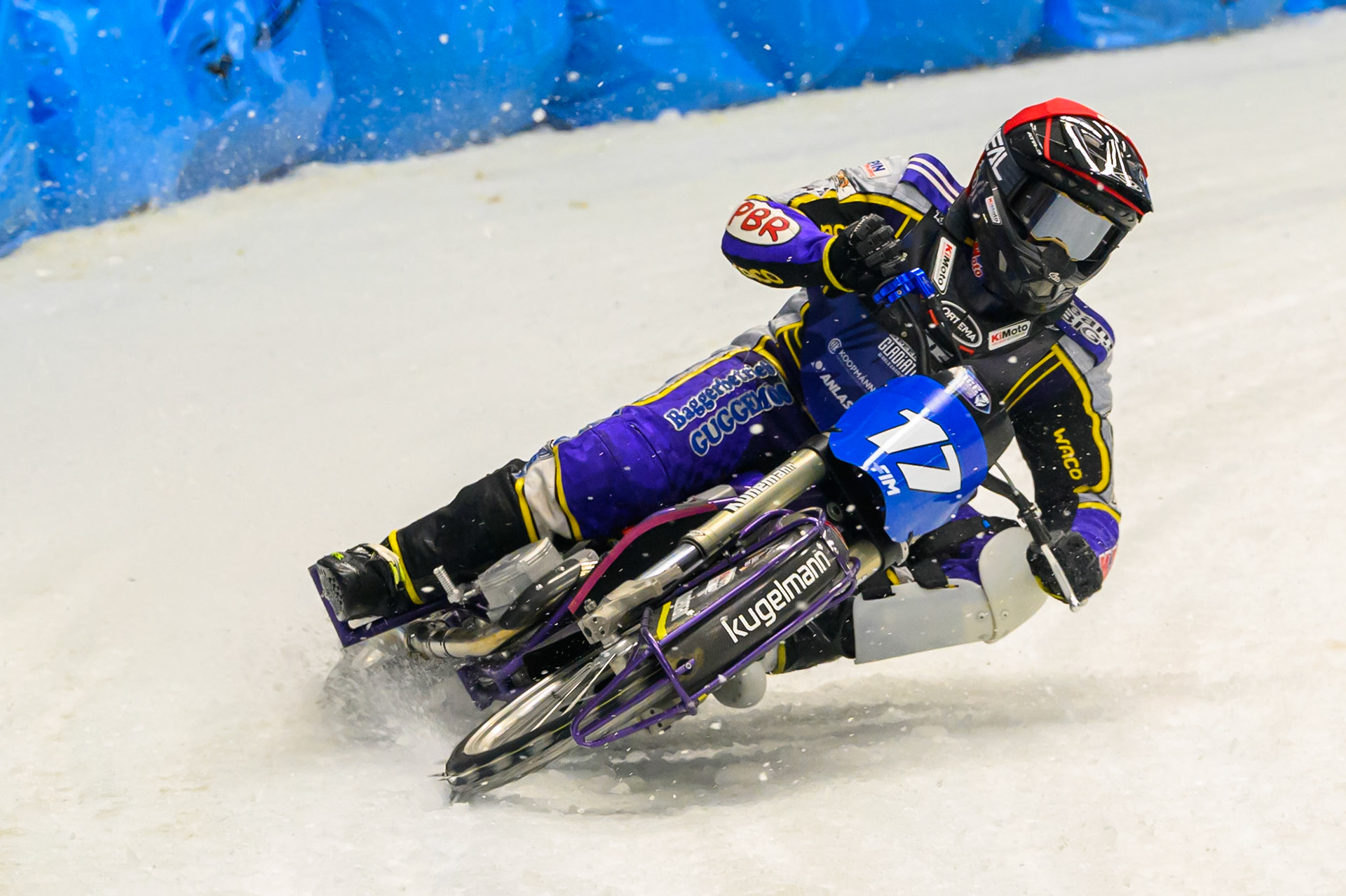Reserve Christoph Kirchner (17) of Germany in action during the Ice Speedway Gladiators World Championship Final 2 at Max-Aicher-Arena, Inzell on Sunday 15th March 2026. (Photo: Ian Charles | MI News)