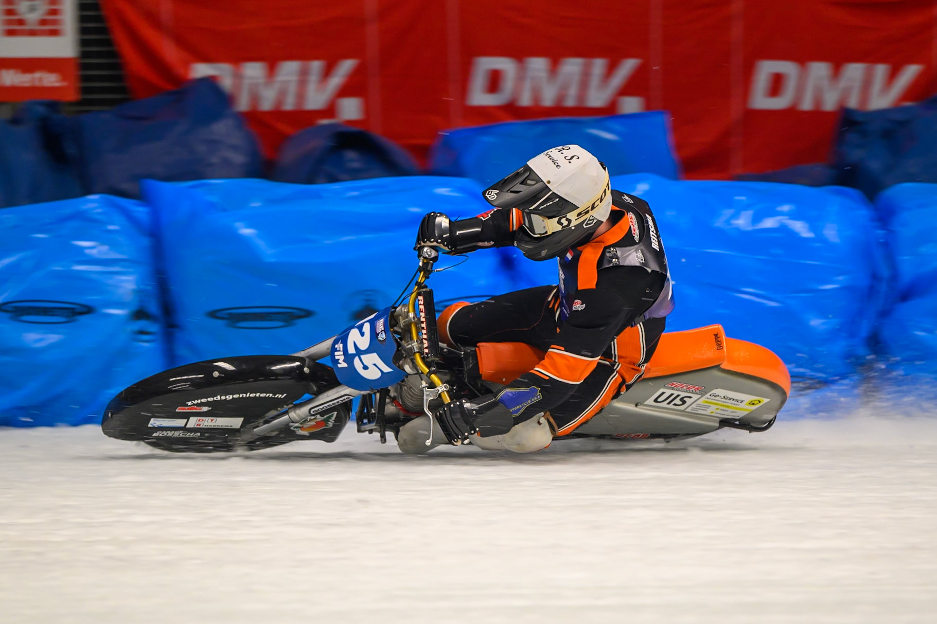 Sebastian Reitsma (125) of The Netherlands  in action during the Ice Speedway Gladiators World Championship Final 1 at Max-Aicher-Arena, Inzell on Saturday 14th March 2026. (Photo: Ian Charles | MI News)