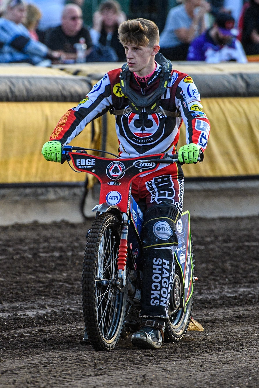Jake Mulford  on the prematch parade during the Sports Insure Premiership match between Peterborough and Belle Vue Aces at East of England Showground, Peterborough on Monday 26th June 2023. (Photo: Ian Charles | MI News)