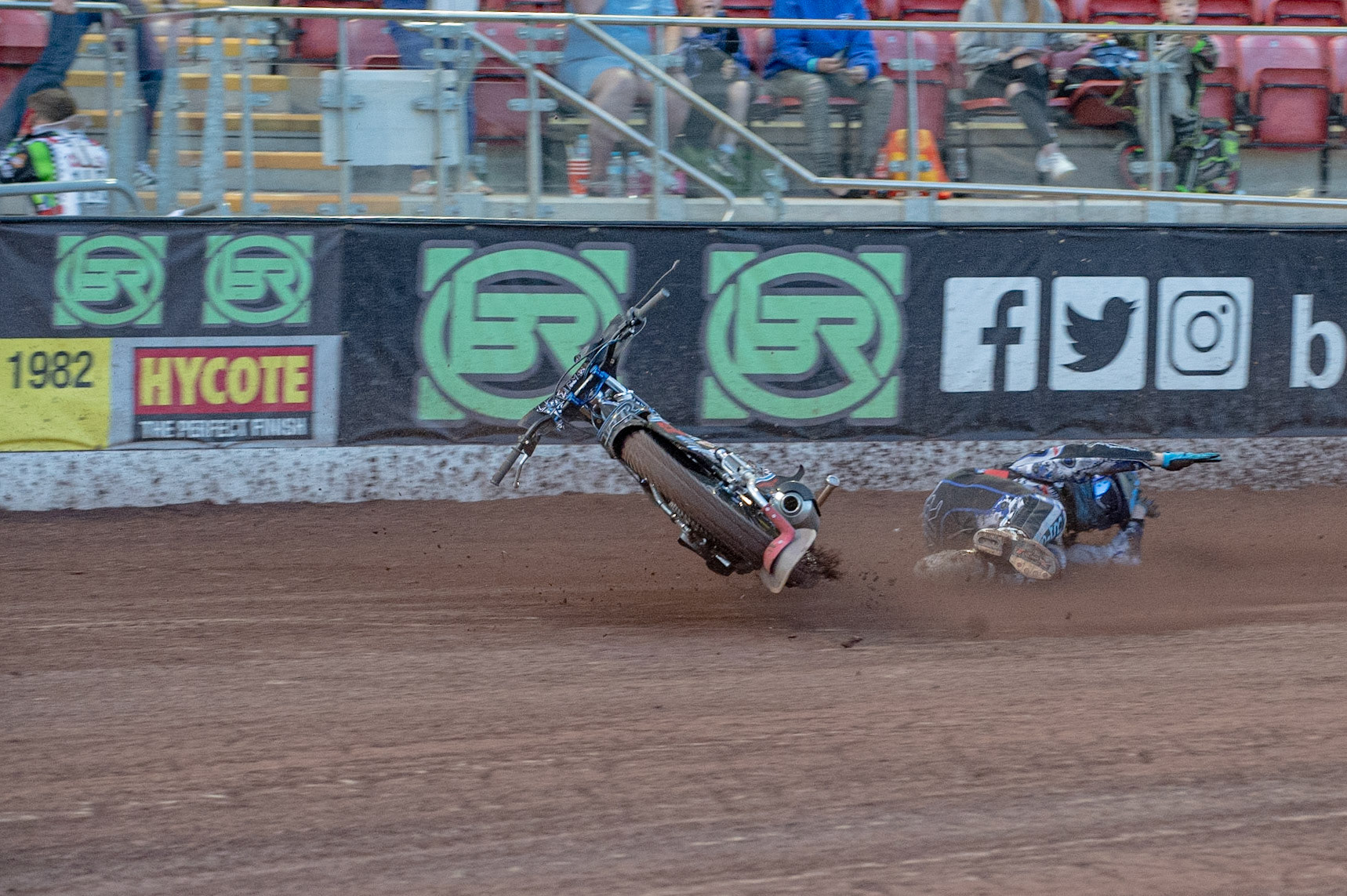 Photo: Ian Charles

Harry McGurk crashes 

Summer Speed Saturday & British Youth Speedway Championship Round 5, National Speedway Stadium, Manchester, Saturday 22 June 2019