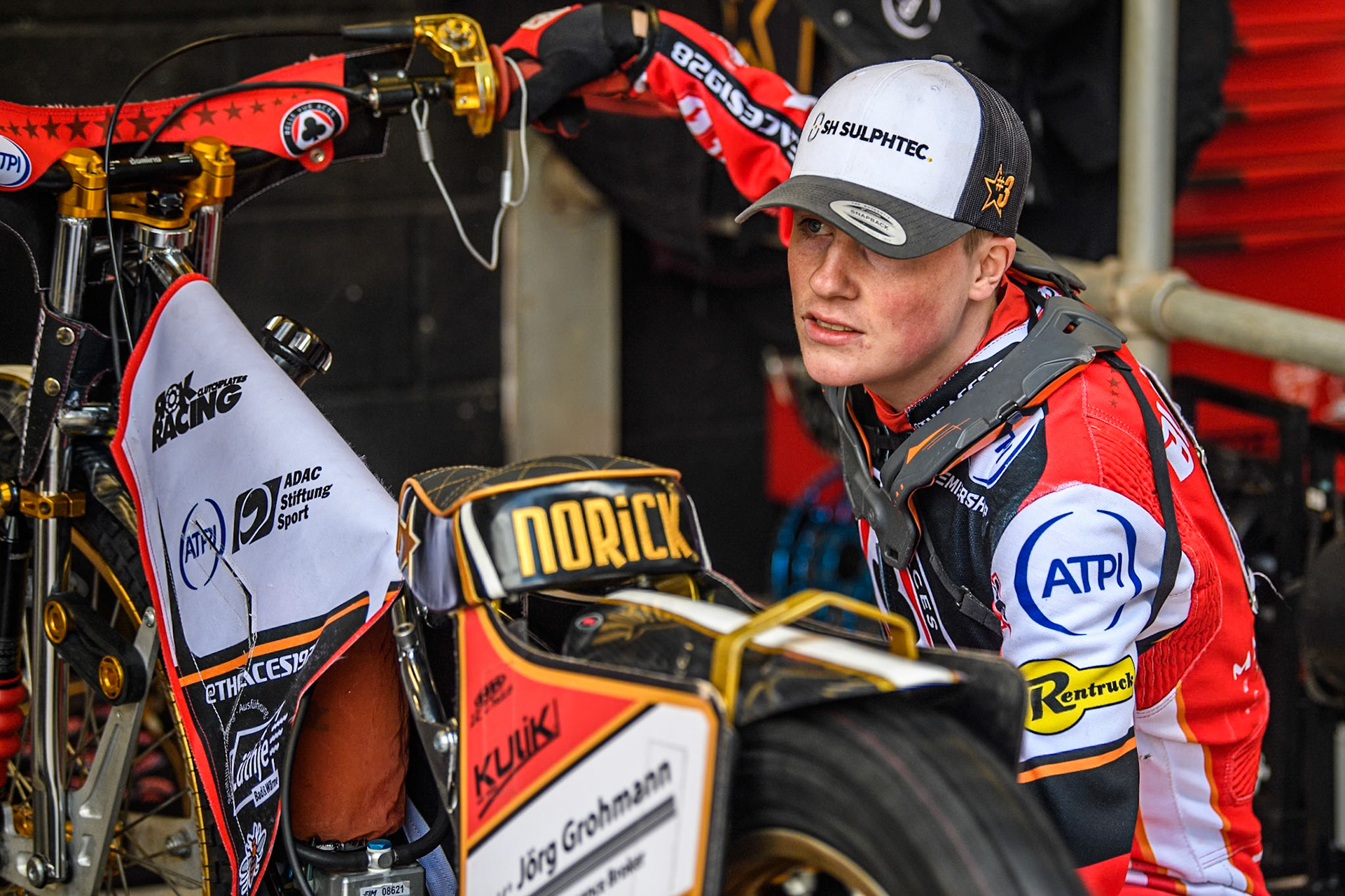 Norick Blödorn of Belle Vue Aces during the Rowe Motor Oil Premiership match between Belle Vue Aces and Sheffield T igers at the National Speedway Stadium, Manchester on Monday 5th May 2025. (Photo: Ian Charles | MI News)