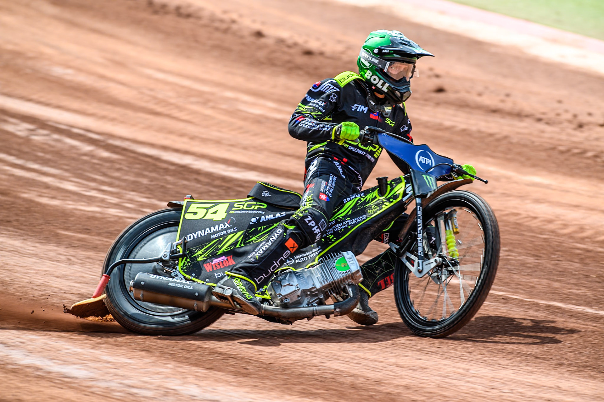 Martin Vaculik (54) of Slovakia in the qualifying session during the ATPI FIM Speedway Grand Prix Round 4 at the National Speedway Stadium, Manchester, on Friday 6th June 2025. (Photo: Ian Charles | MI News)