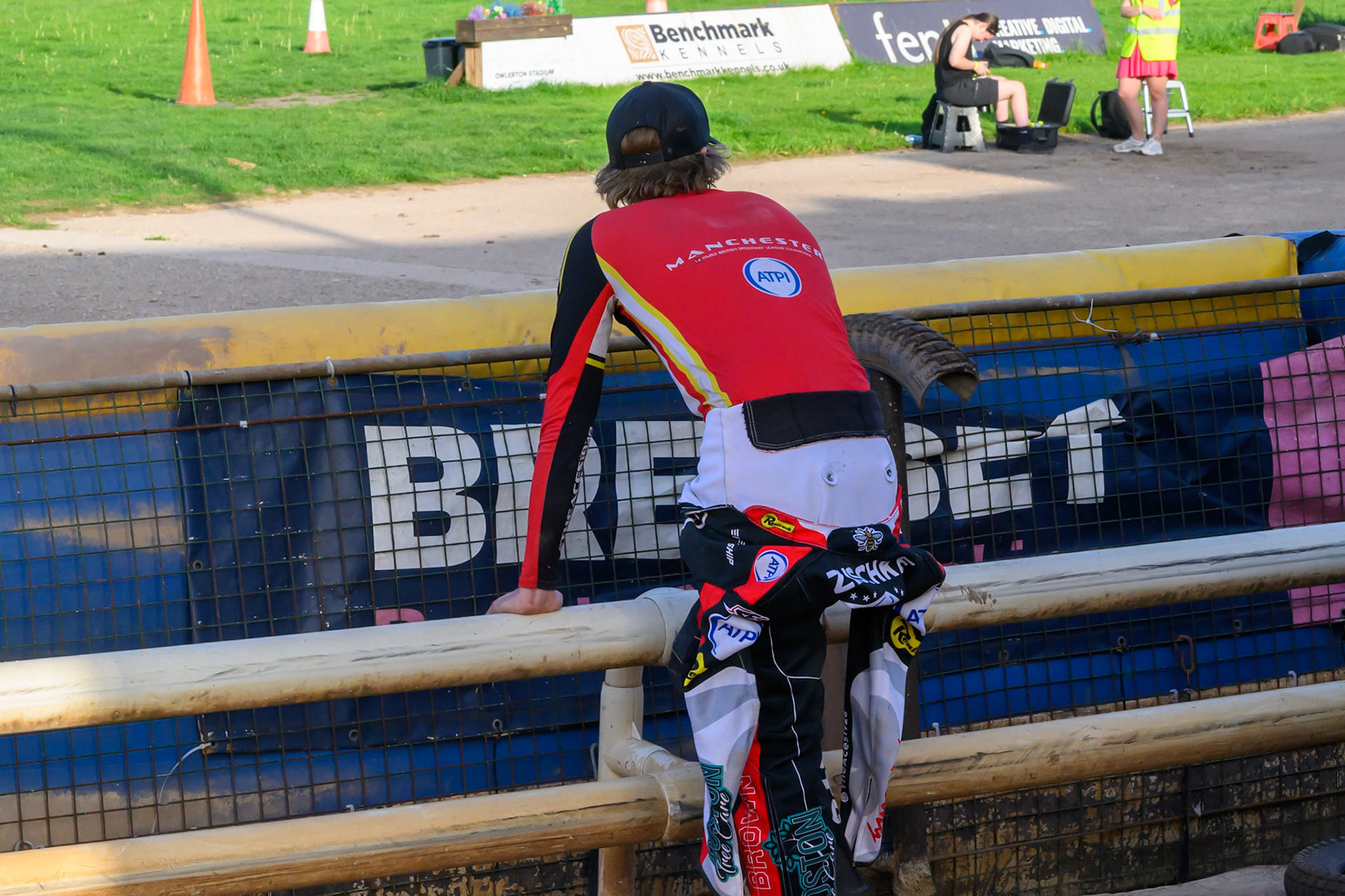 Tate Zischke of Belle Vue Aces looks at the track during the Rowe Motor Oil Premiership match between Sheffield Tigers and Belle Vue Aces at Owlerton Stadium, Sheffield on Monday 25th May 2026. (Photo: Ian Charles | MI News)
