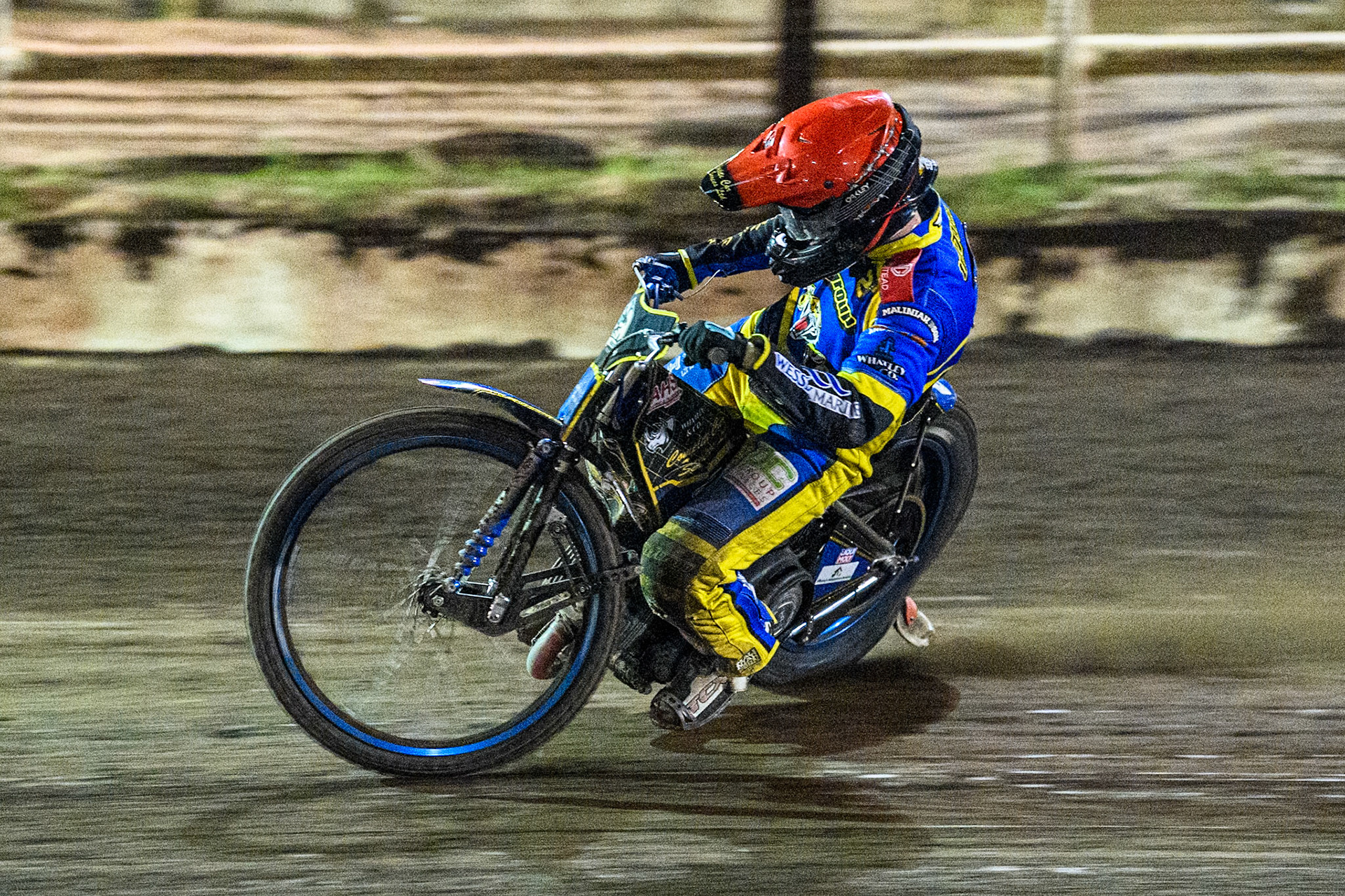 Sheffield Tigers' Kyle Howarth  in action during the Rowe Motor Oil Premiership Play Off Semi Final 2nd leg between Sheffield Tigers and Belle Vue Aces at Owlerton Stadium, Sheffield on Thursday 19th September 2024. (Photo: Ian Charles | MI News)