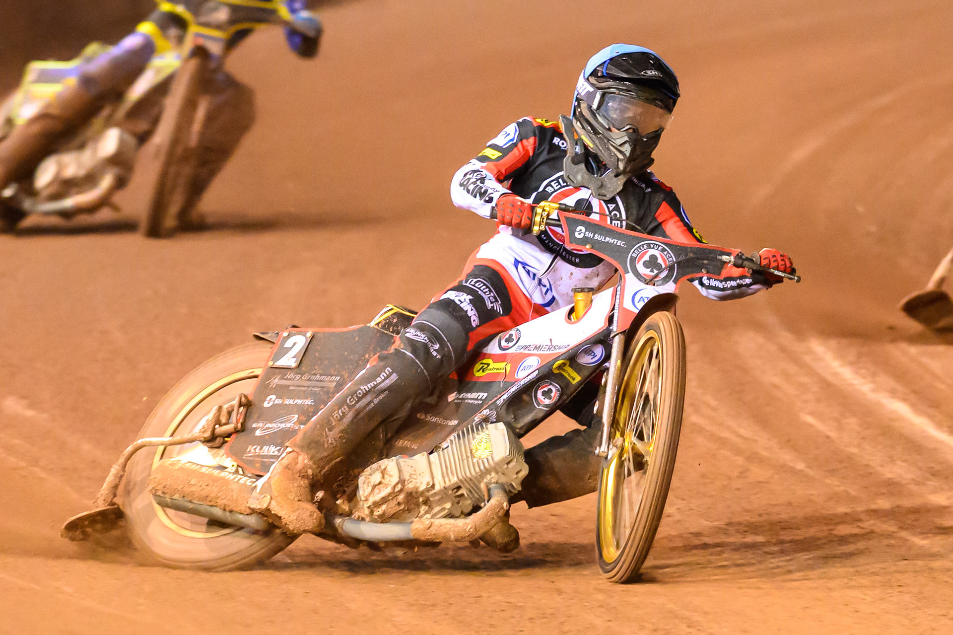 Norick Blodorn of Belle Vue Aces in action during the Rowe Motor Oil Premiership Grand Final 2nd Leg between Belle Vue Aces and Sheffield Tigers at the National Speedway Stadium, Manchester on Friday 16th October 2026. (Photo: Ian Charles | MI News)