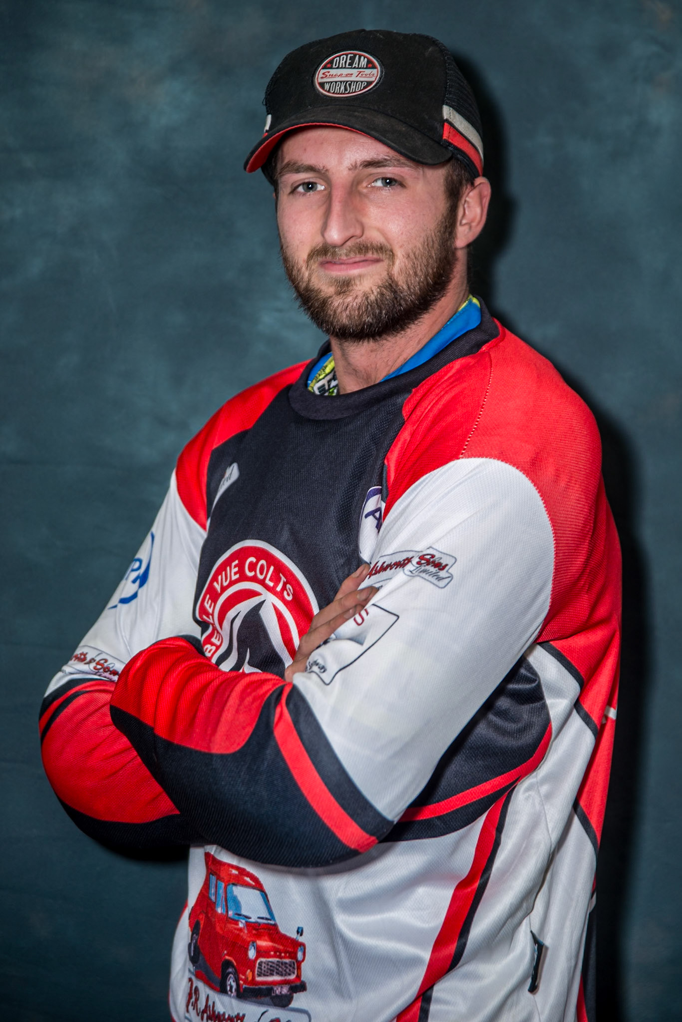 Belle Vue Colts' Jack Kingston  during the WSRA National Development League match between Belle Vue Colts and Leicester Lion Cubs at the National Speedway Stadium, Manchester on Friday 18th April 2025. (Photo: Ian Charles | MI News)