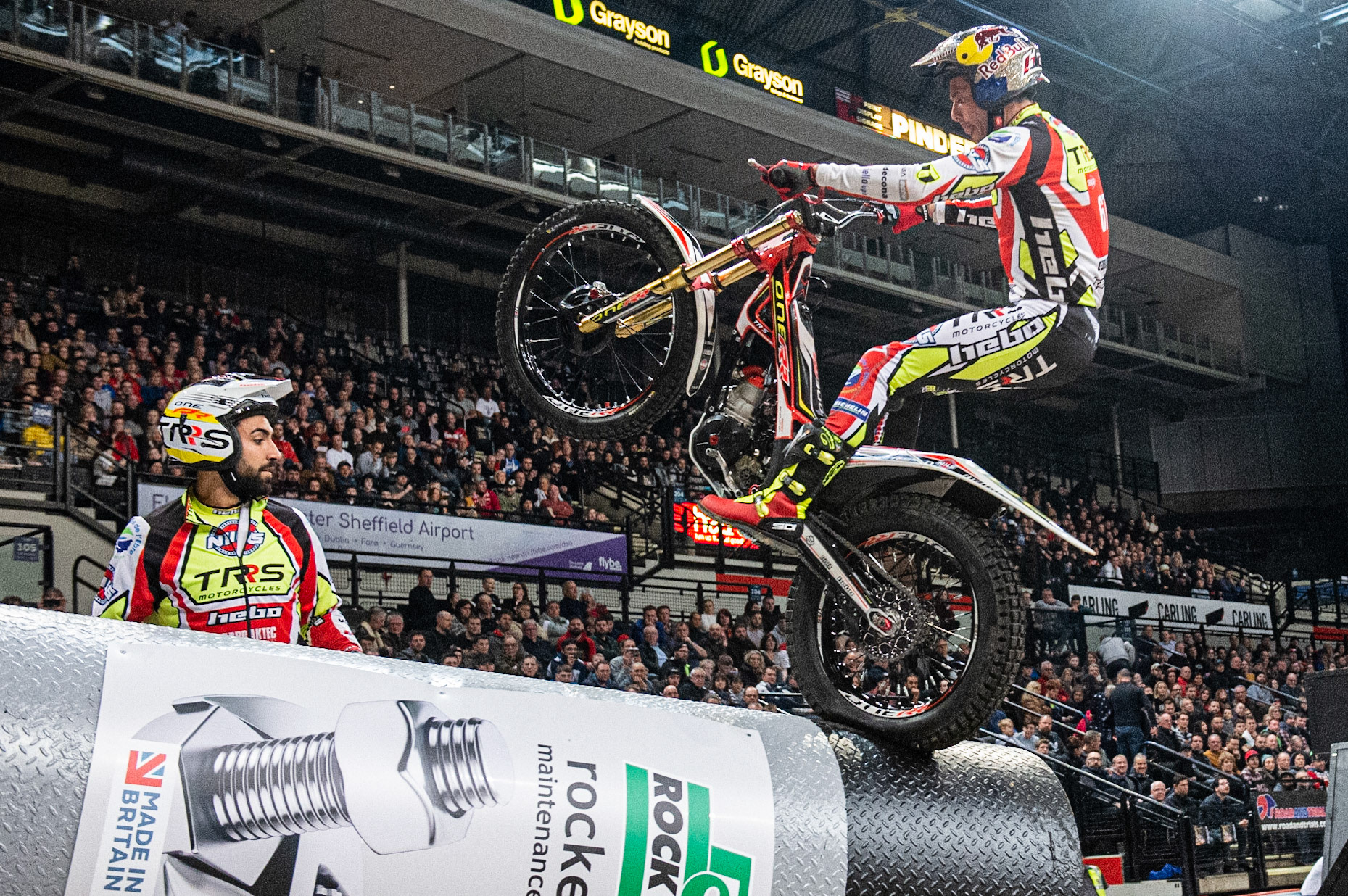 SHEFFIELD, ENGLAND  - DECEMBER 28TH  Adam Raga, Spain (TRRS) on section 3  during the 25th Anniversary Sheffield Indoor Trial at the FlyDSA Arena, Sheffield on Saturday 28th December 2019. (Credit: Ian Charles | MI News)