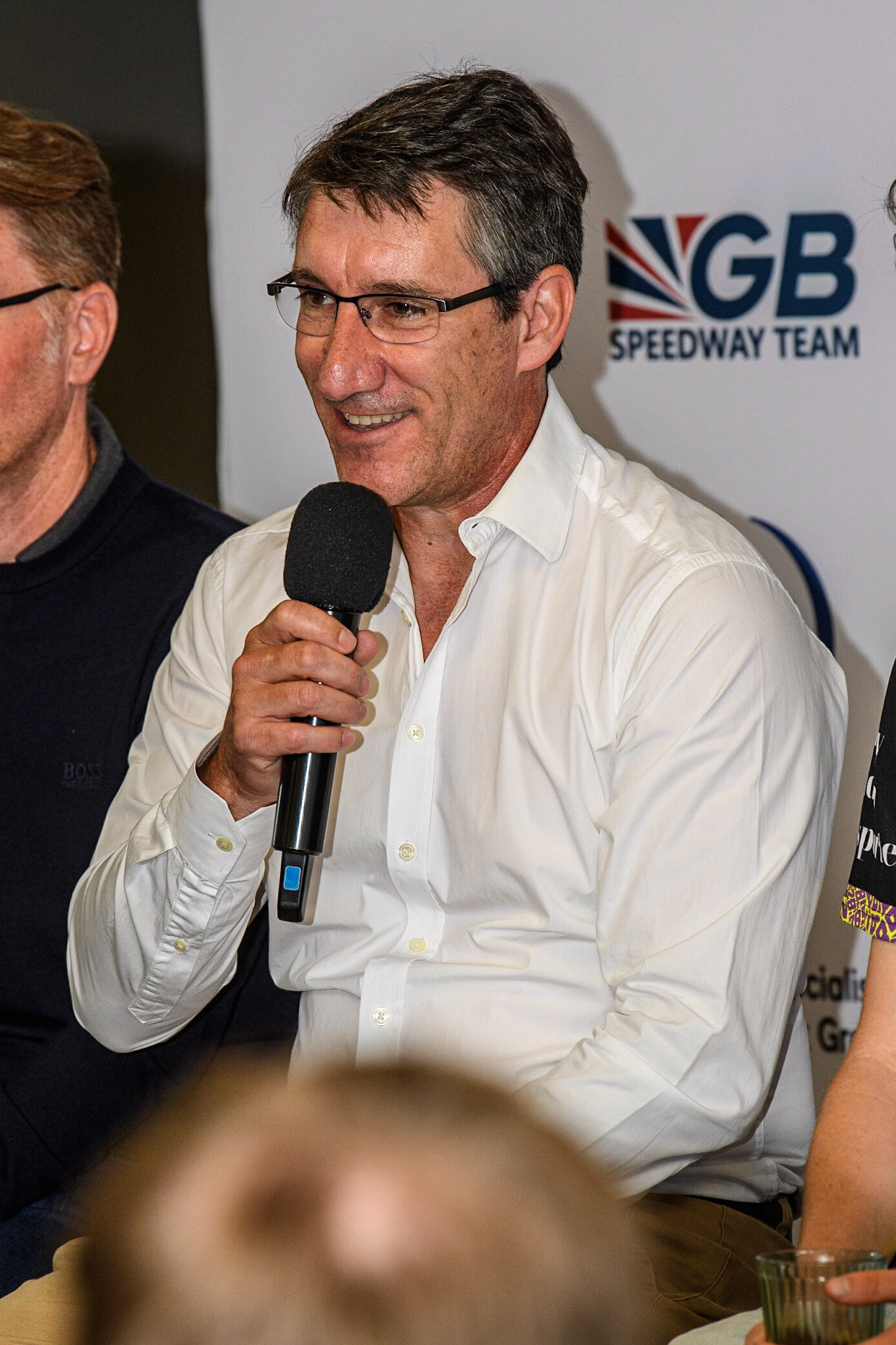 Belle Vue CEO Mark Lemon during the FIM Flat Track World Championship &amp; FIM Women's Speedway Academy Launch at the National Speedway Stadium, Manchester on Monday 3rd July 2023. (Photo: Ian Charles | MI News)