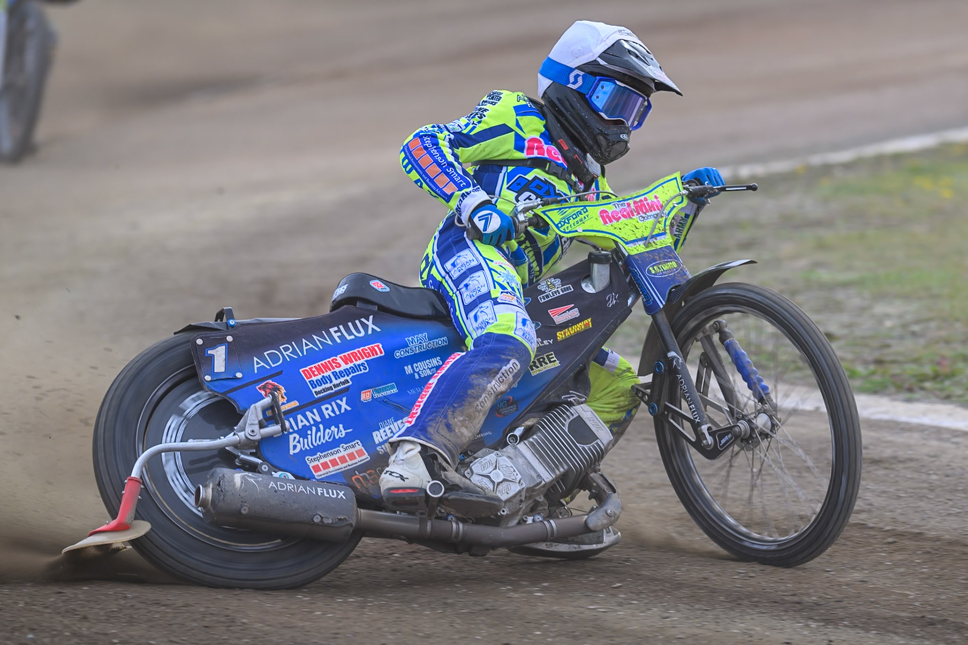 Jody Scott of Oxford Chargers in action during the WSRA National Development League match between Buxton Bulls and Oxford Chargers at Hi-Edge Speedway, Buxton on Sunday 2nd August 2026. (Photo: Ian Charles | MI News)
