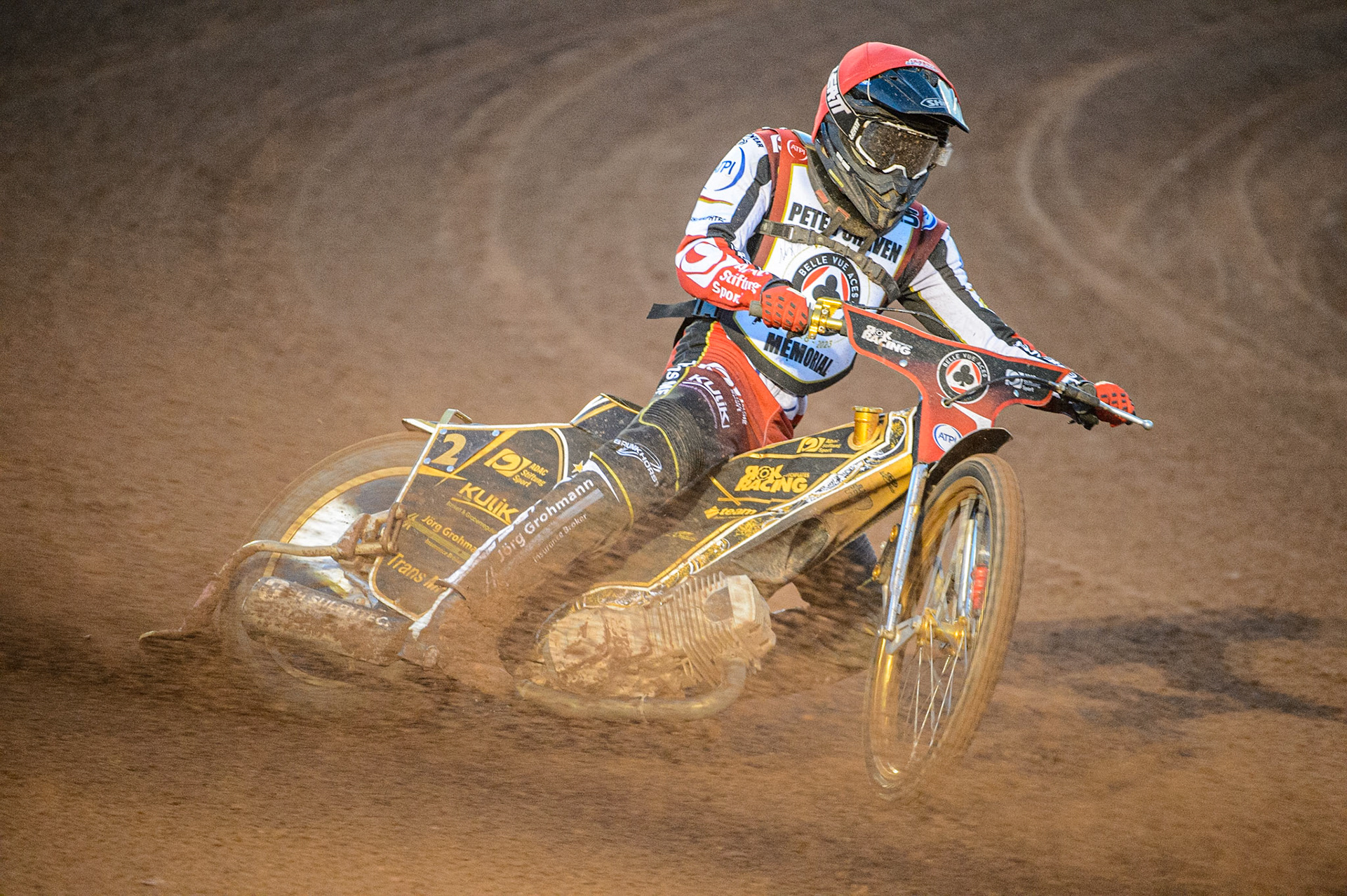 Norick Blodorn  in action  during the Peter Craven Memorial Trophy  at the National Speedway Stadium, Manchester on Monday 3rd April 2023. (Photo: Ian Charles | MI News)