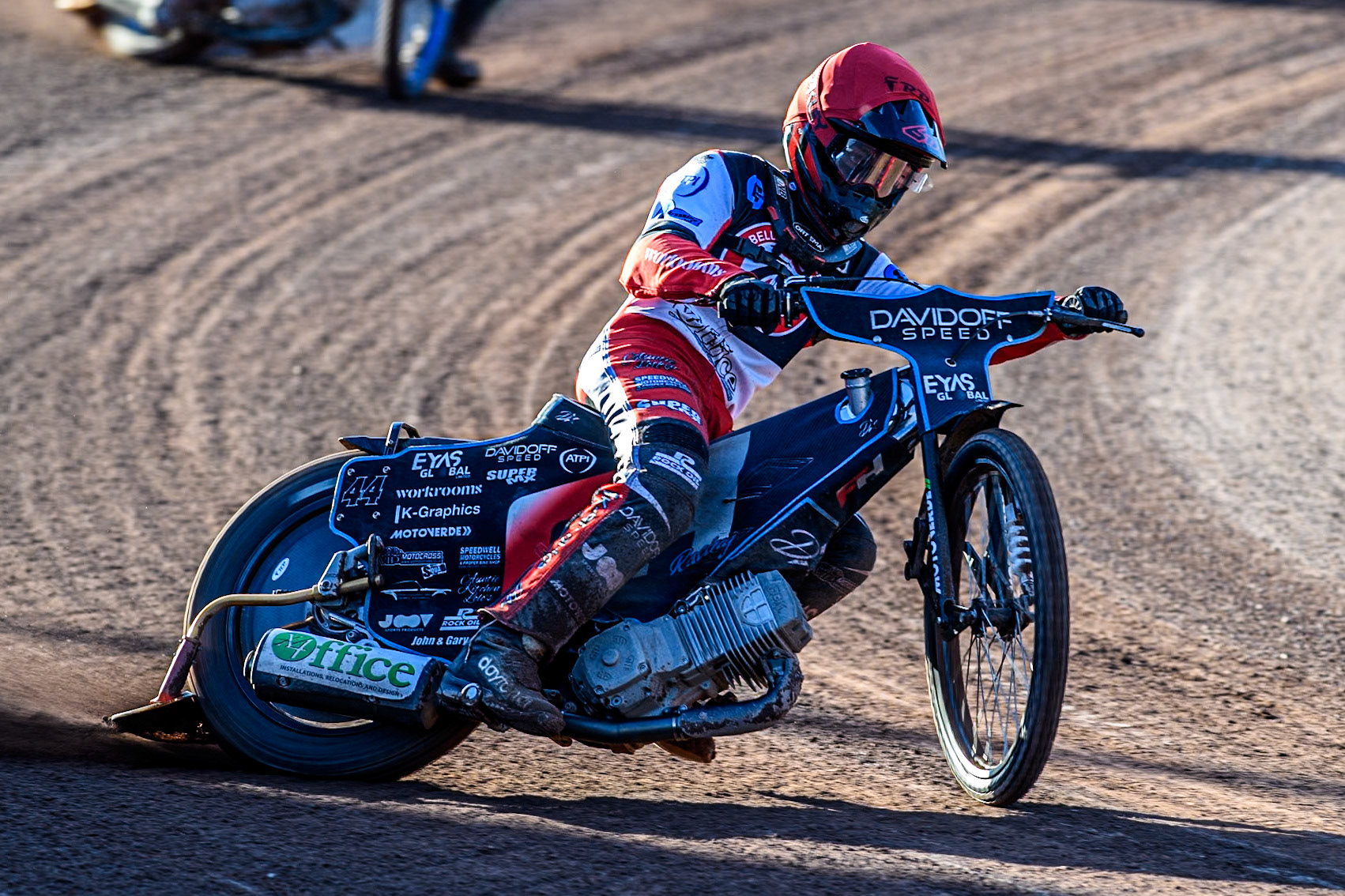 Belle Vue Colts' Freddy Hodder in action during the WSRA National Development League match between Belle Vue Colts and Middlesbrough Tigers at the National Speedway Stadium, Manchester on Monday 17th June 2024. (Photo: Ian Charles | MI News)