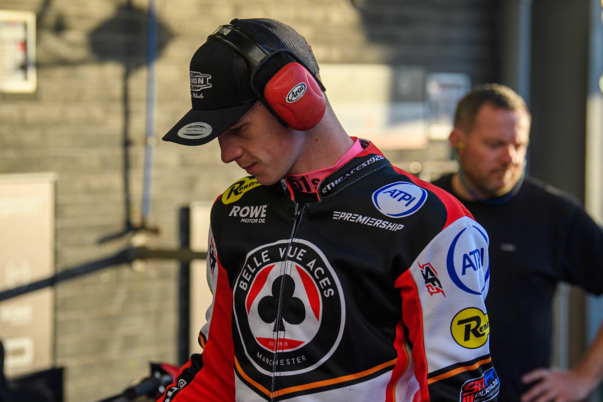 Jake Mulford of Belle Vue Aces during the Rowe Motor Oil Premiership match between Belle Vue Aces and King's Lynn Stars at the National Speedway Stadium, Manchester on Monday 5th April 2025. (Photo: Ian Charles | MI News)