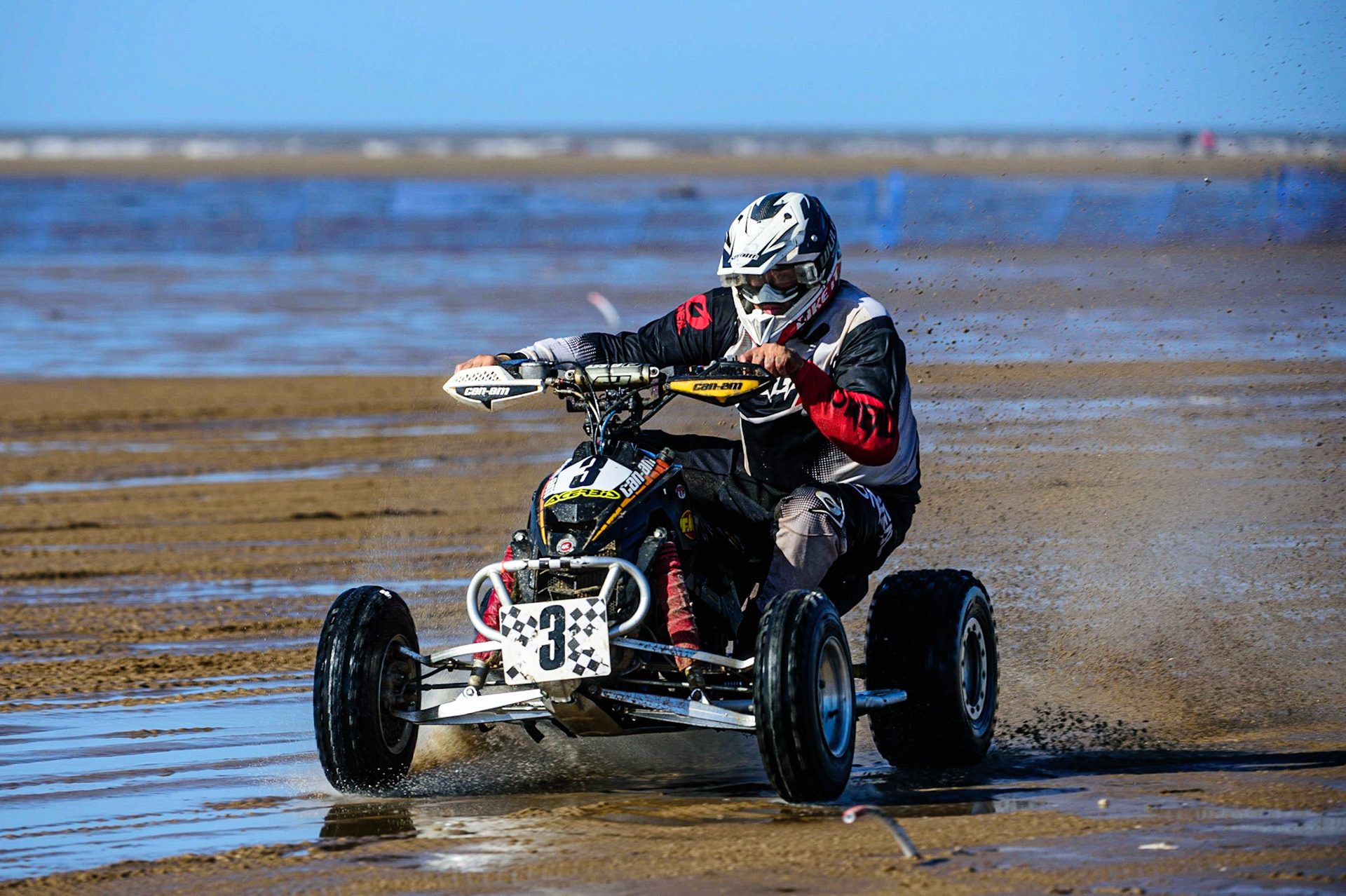 Dean Morford (3) during the Fylde ACU British Sand Racing Masters Championship on  Sunday 2nd October 2022. (Credit: Ian Charles | MI News)