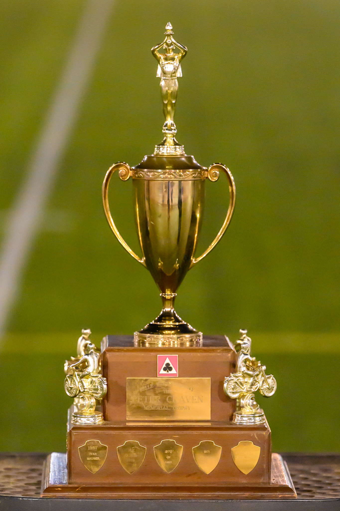 The Peter Craven Memorial Trophy during the Peter Craven Memorial Trophy at the National Speedway Stadium, Manchester, on Monday 16th March 2026. (Photo: Ian Charles | MI News)