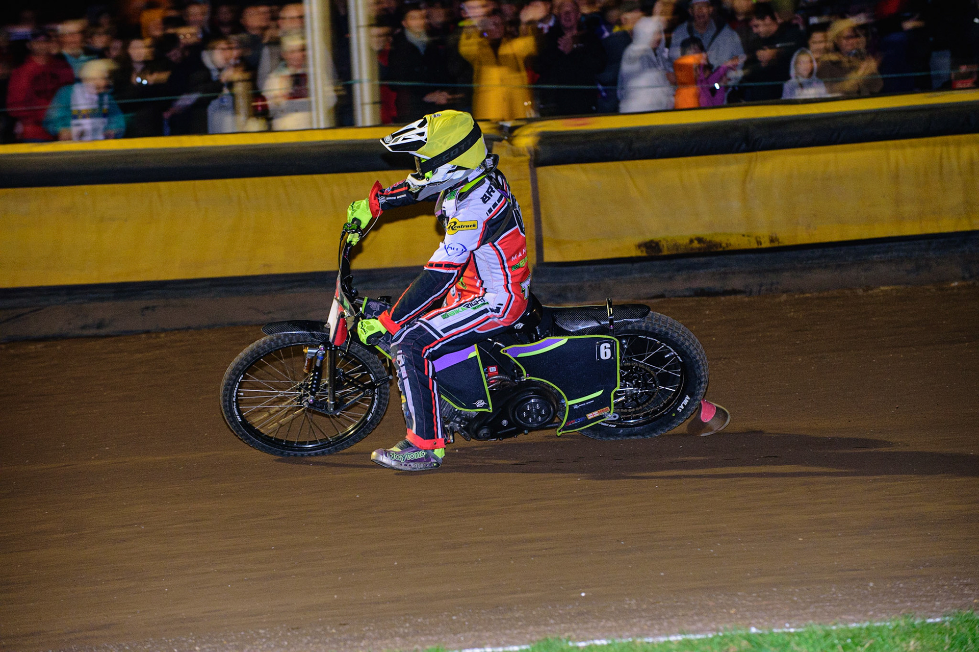 PETERBOROUGH, UK. OCT 14TH Tom Brennan  after his heat during the SGB Premiership Grand Final 2nd leg between Peterborough and Belle Vue Aces at East of England Showground, Peterborough on Thursday 14th October 2021. (Credit: Ian Charles | MI News)