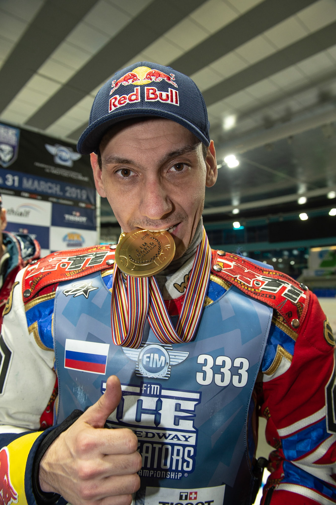 Photo: Ian Charles

Danil Ivanov - 2019 World Ice Speedway Champion

FIM Ice Speedway Gladiators World Championship, Event 5.2, Ice Rink Thialf, Heerenveen, Netherlands Sunday  31  March  2019