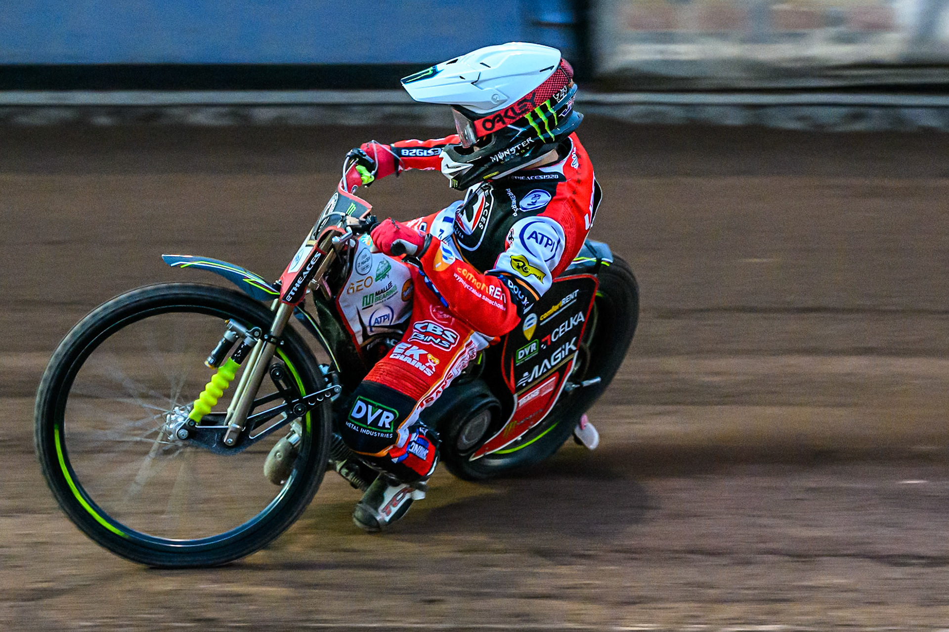Jaimon Lidsey of Belle Vue Aces   in actionduring the Rowe Motor Oil Premiership match between Sheffield Tigers and Belle Vue Aces at Owlerton Stadium, Sheffield on Monday 11th August 2025. (Photo: Ian Charles | MI News)