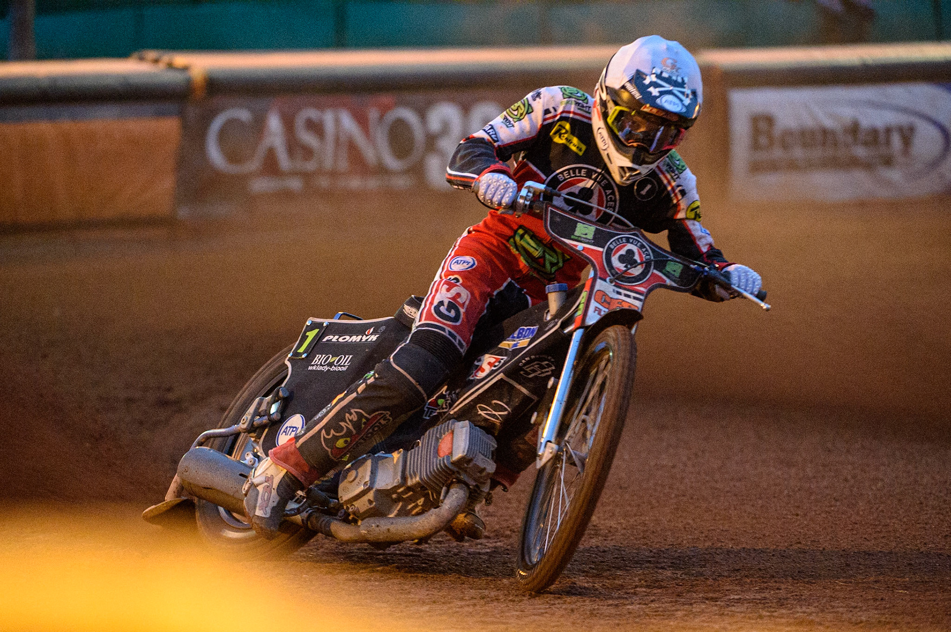 WOLVERHAMPTON, UK. AUGUST 30TH. Dan Bewley  in action  for Belle Vue BikeRight Aces during the SGB Premiership match between Wolverhampton Wolves and Belle Vue Aces at Monmore Green Stadium, Wolverhampton on Monday 30th August 2021. (Credit: Ian Charles | MI News)