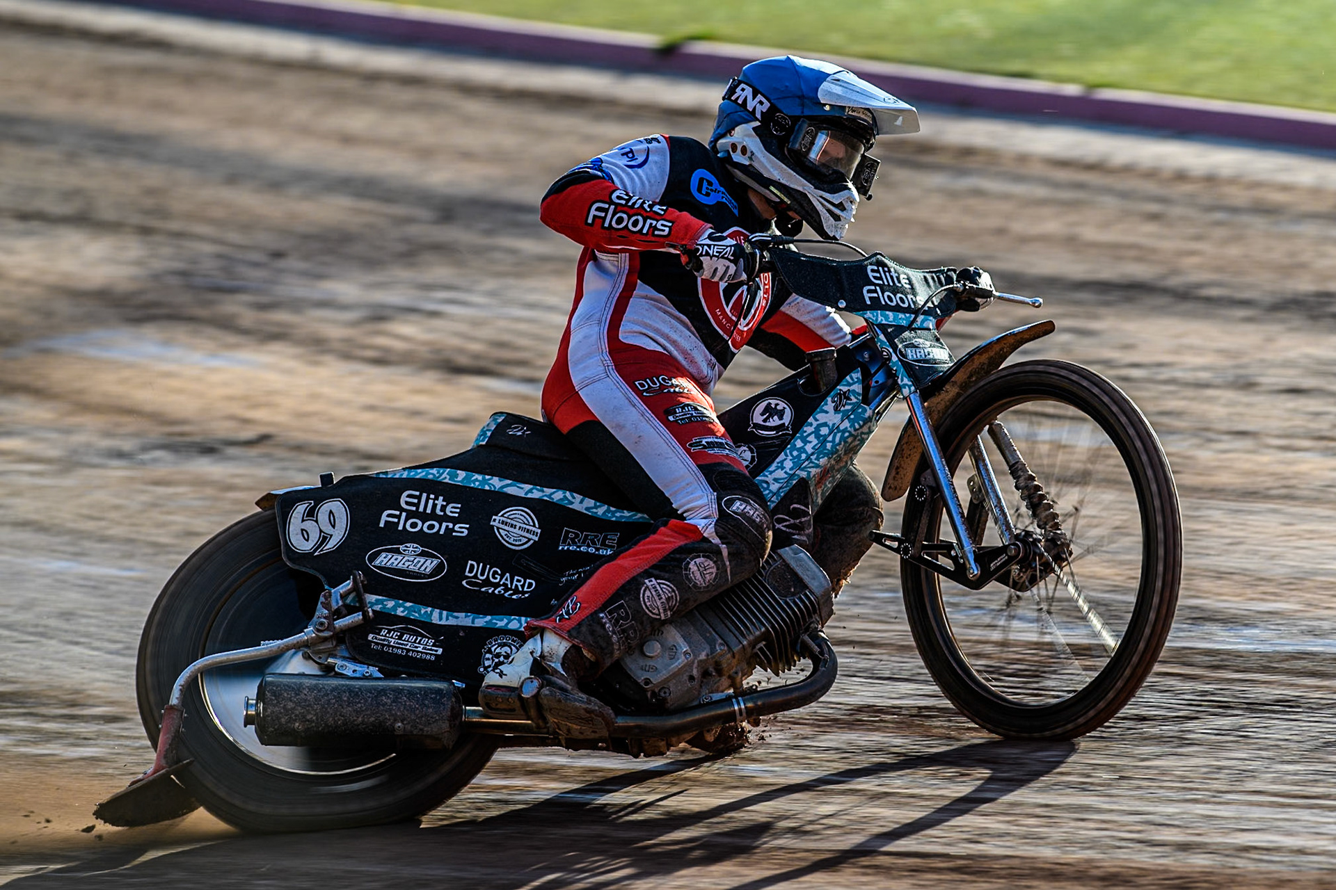 Belle Vue Colts' Chad Wirtzfeld in action during the WSRA National Development League match between Belle Vue Colts and Middlesbrough Tigers at the National Speedway Stadium, Manchester on Monday 17th June 2024. (Photo: Ian Charles | MI News)
