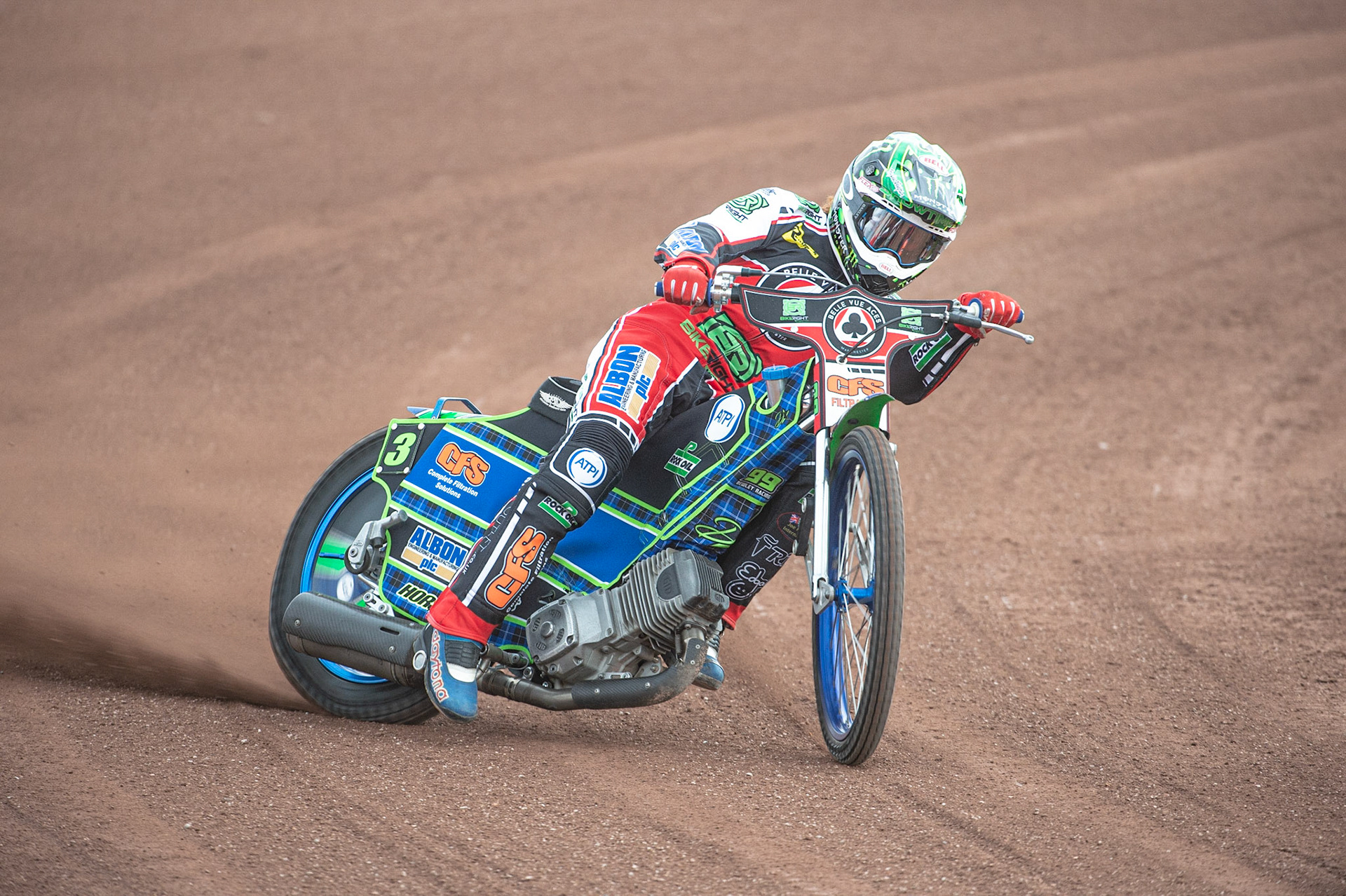 MANCHESTER, ENGLAND  - March 12   Dan Bewley of Belle Vue Aces in action  during The Belle Vue Speedway Media Day, at The National Speedway Stadium, Manchester, on Thursday 12 March 2020. (Credit: Ian Charles | MI News)