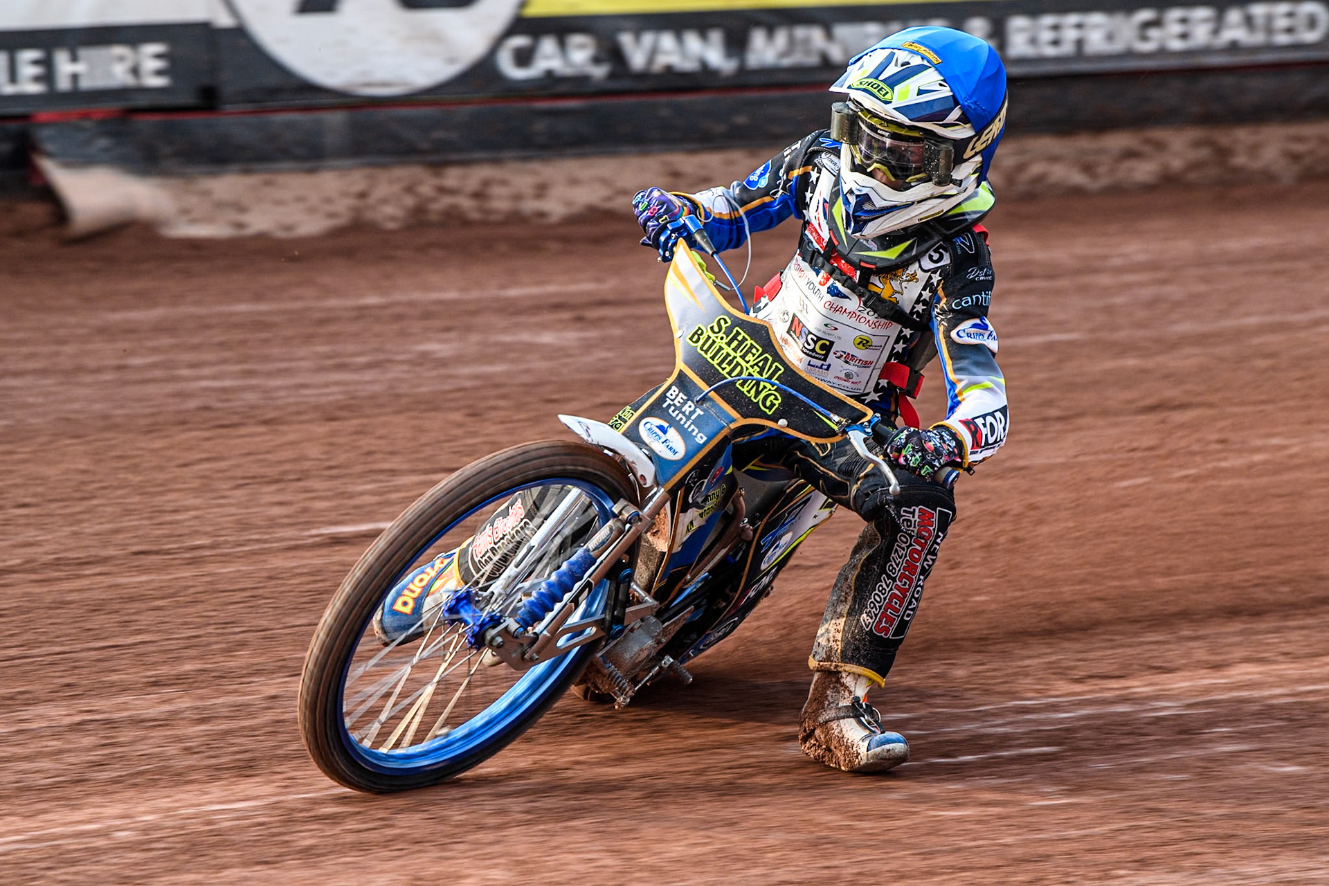 Oliver Bovingdon (125cc) in action during the British Youth 250cc Championships at the National Speedway Stadium, Manchester on Friday 30th August 2024. (Photo: Ian Charles | MI News)
