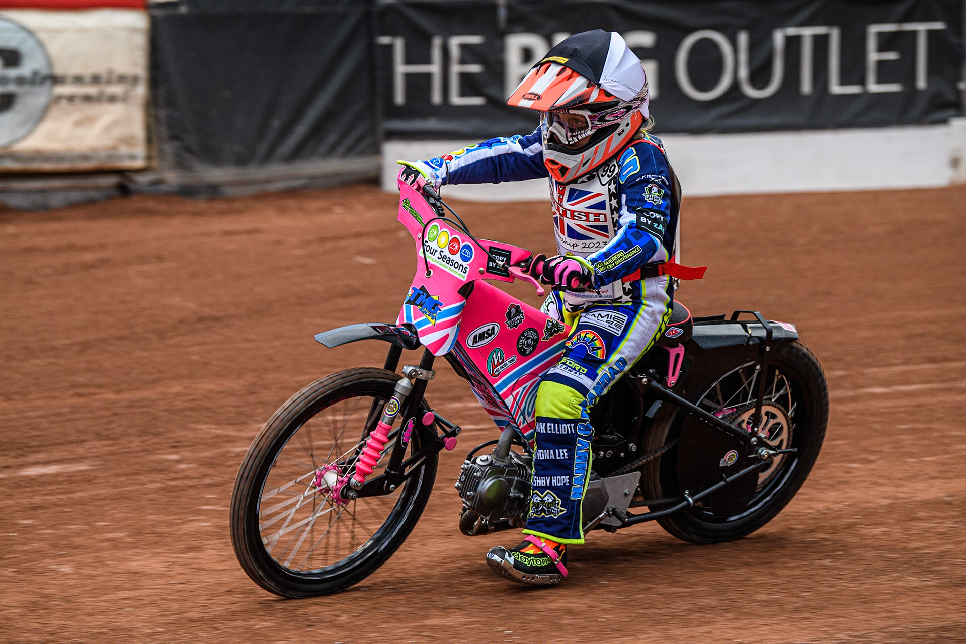 Chloe Davis in action  during the British Youth Championships at the National Speedway Stadium, Manchester on Friday 12th May 2023. (Photo: Ian Charles | MI News)