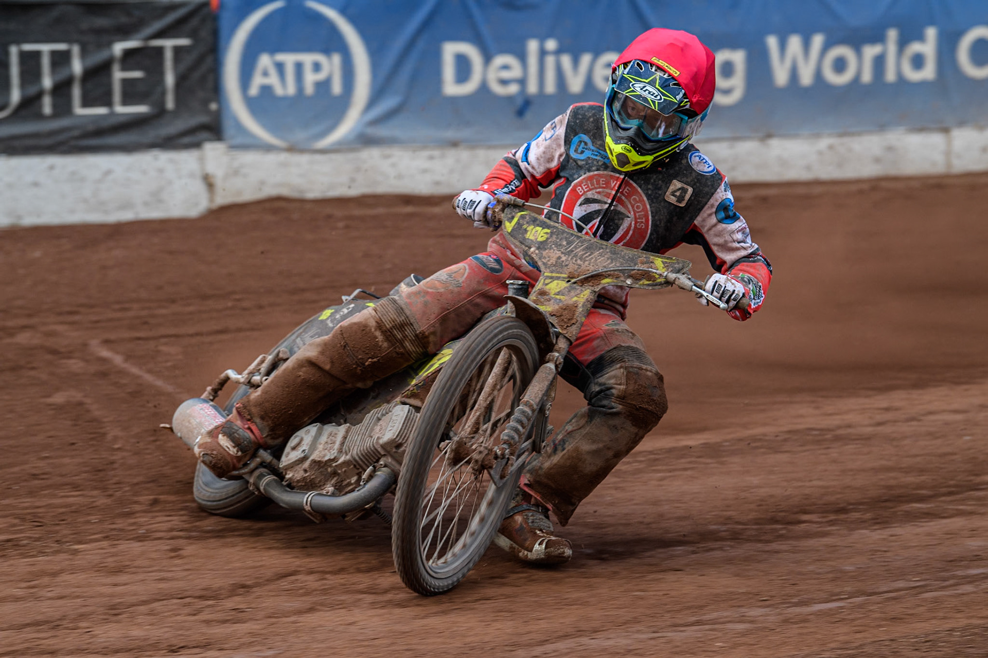 Belle Vue Colts' Luke Muff in action for Belle Vue Cool Running Colts during the WSRA National Development League match between Belle Vue Colts and Leicester Lion Cubs at the National Speedway Stadium, Manchester on Friday 29th March 2024. (Photo: Ian Charles | MI News)