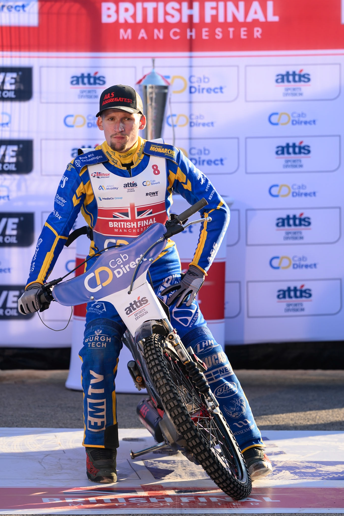 Dan Thompson (8) during the Cab Direct British Speedway Championship Final at the National Speedway Stadium, Manchester on Saturday 15th August 2026. (Photo: Ian Charles | MI News)