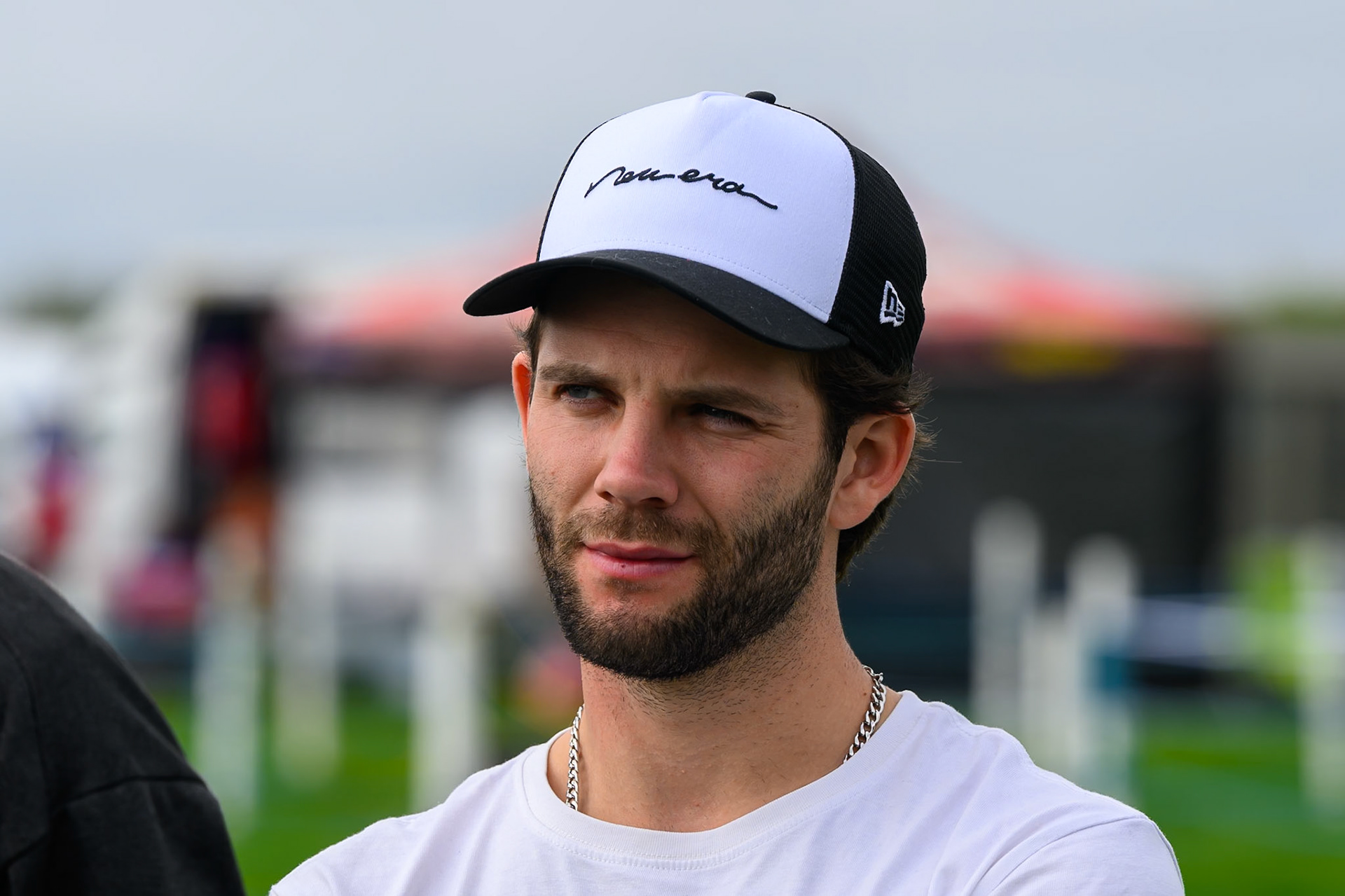 Alfie Bowtell (202) at the riders briefing during the British Masters Grasstrack Championship at Lower Marsh Farm, Much Hoole, Preston in Lancashire, England on Sunday 13th September 2026. (Photo: Ian Charles | MI News)