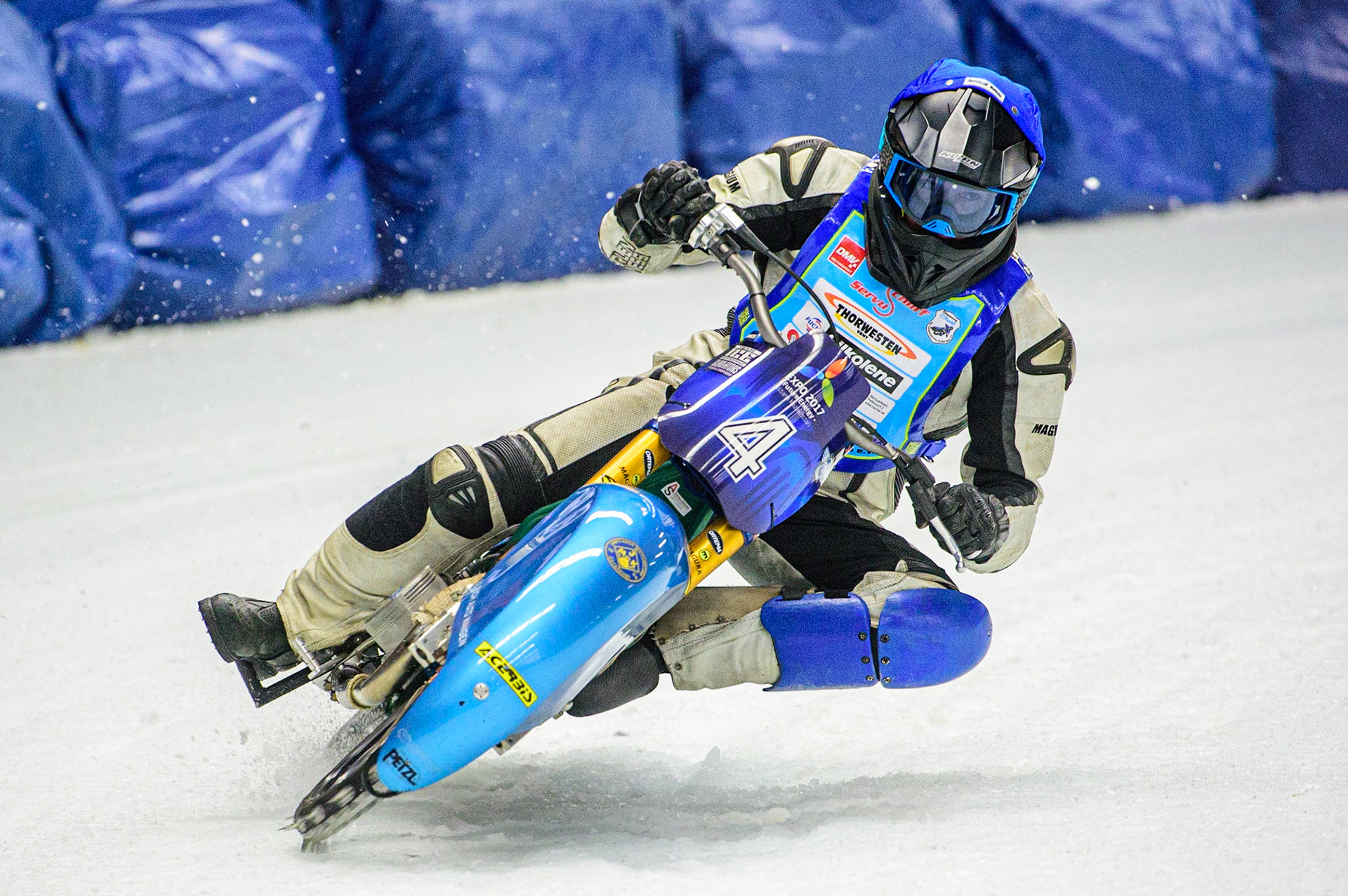 Beat Dobler in action during the Race of Legends at the Max-Aicher-Arena, Inzell on Friday 17th March 2023. (Photo: Ian Charles | MI News)