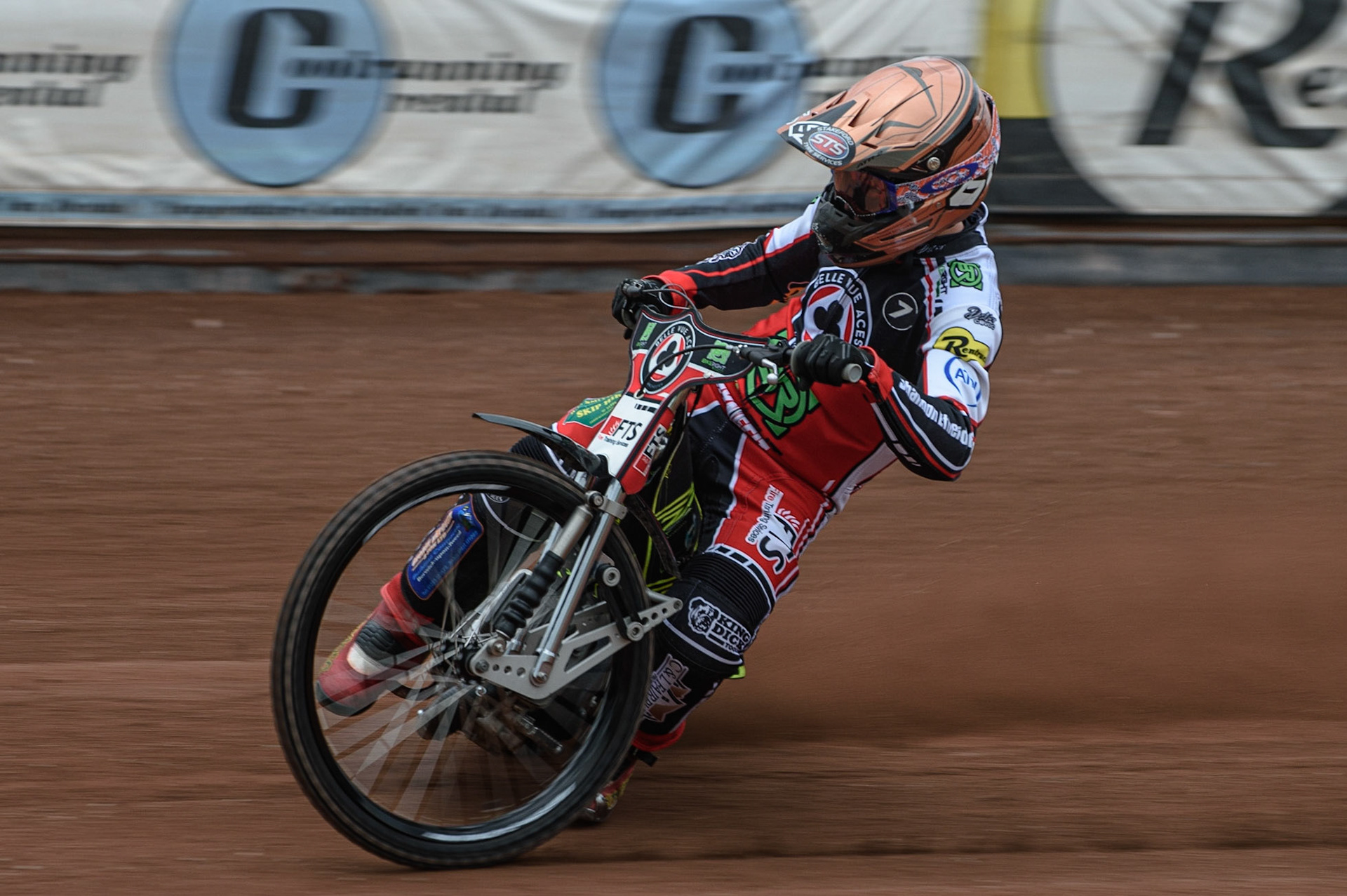 Photo: Ian CharlesJye Etheridge in actionBelle Vue Press &amp; Practice Day, National Speedway Stadium, Manchester Thursday  13  May  2021