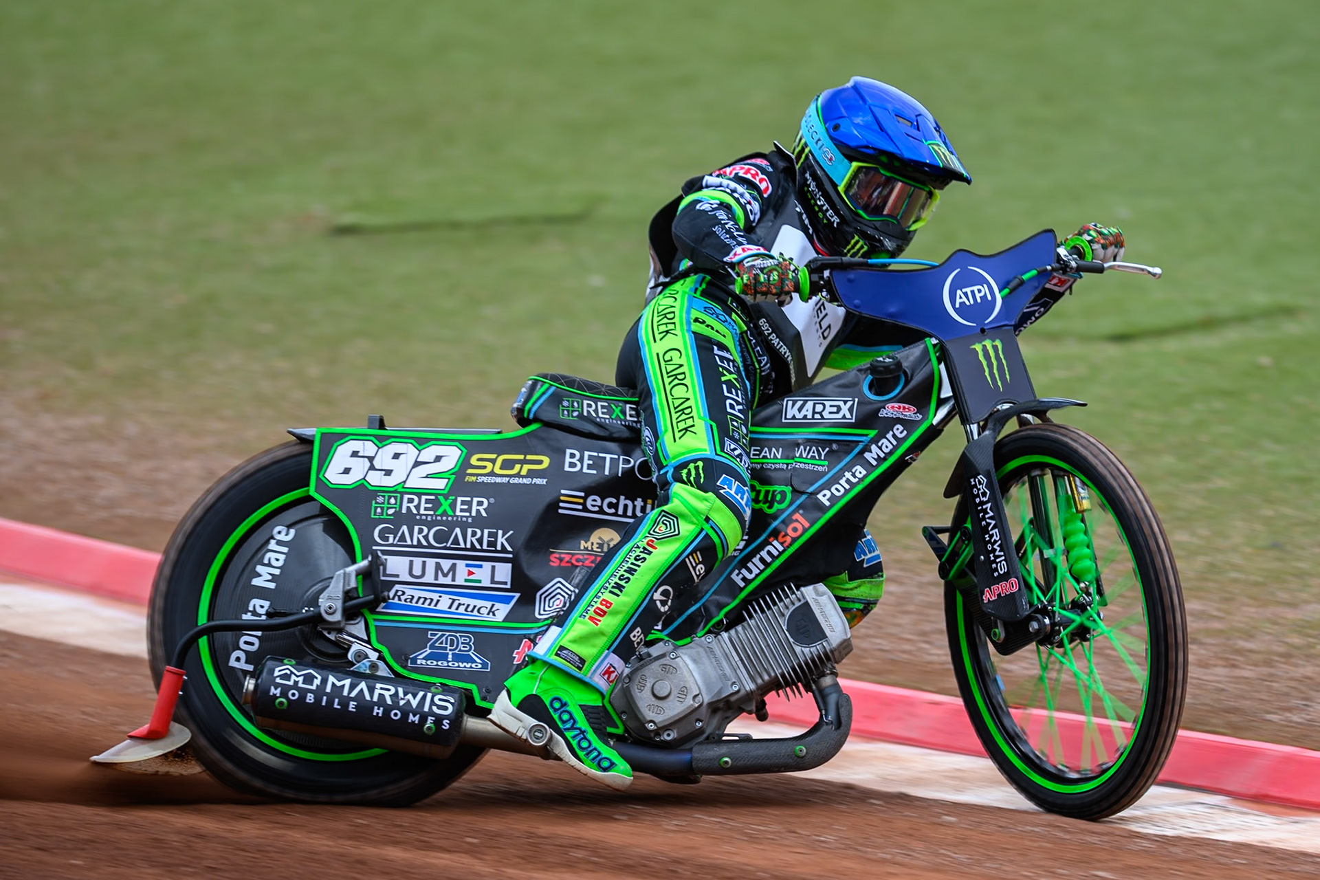 Patryk Dudek (692) of Poland during practice for the ATPI  FIM Speedway GP of Manchester at the National Speedway Stadium, Manchester on Friday 5th June 2026. (Photo: Ian Charles | MI News)