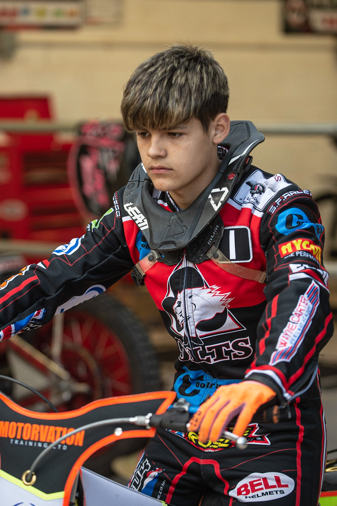 Photo: Ian Charles

A pensive Jordan Palin before his first meeting at Number One

Belle Vue Colts v Kent Kings, SGB National League KO Cup Quarter Final 1st Leg, Belle Vue National Speedway Stadium, Manchester, Thursday 20  June  2019
