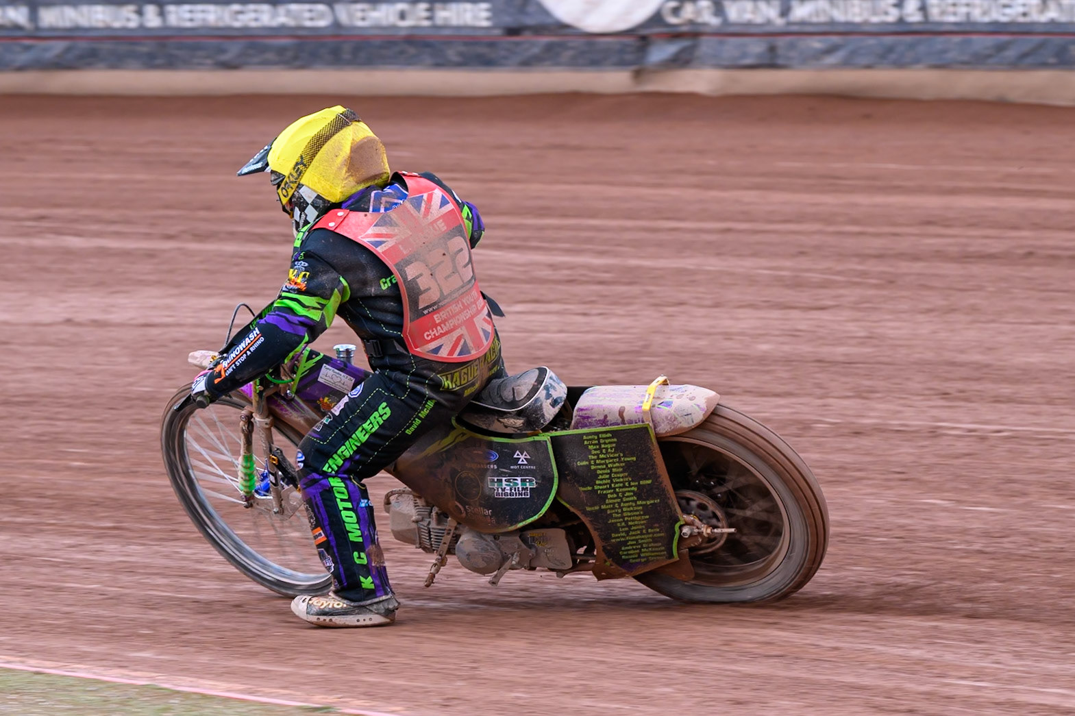 125cc Class Final: Lewis Hague (322) on his way to victory during the British Youth Championship (125cc) Round 2A, at the National Speedway Stadium, Manchester on Sunday 1st June 2025. (Photo: Ian Charles | MI News)
