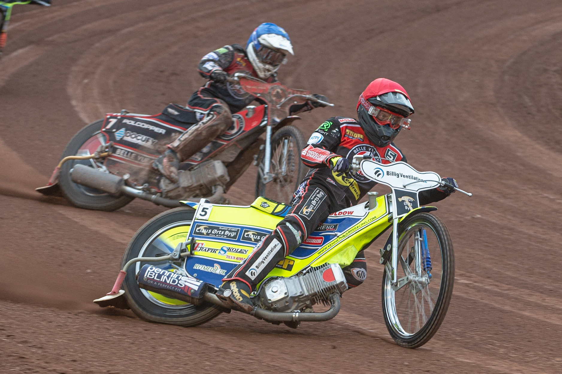 Photo: Ian Charles

Kenneth Bjerre  (Red) leads Jaimon Lidsey  (Blue)

Belle Vue Aces v Ipswich Witches, British Speedway Premiership, Belle Vue National Speedway Stadium, Manchester, Monday 3  June  2019