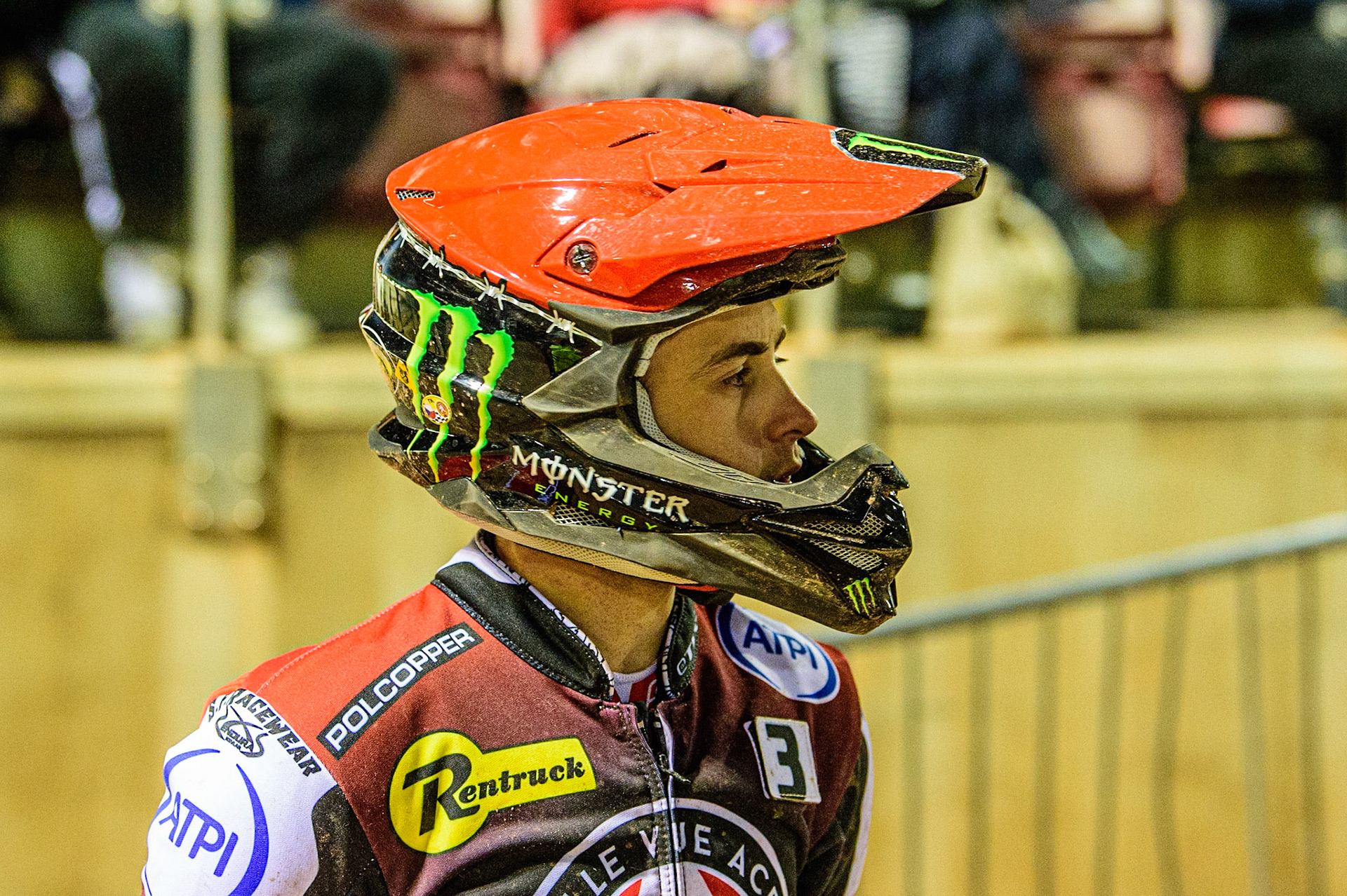 Jaimon Lidsey  watches the track prep during the SGB Premiership match between Belle Vue Aces and Sheffield Tigers at the National Speedway Stadium, Manchester on Monday 27th March 2023. (Photo: Ian Charles | MI News)