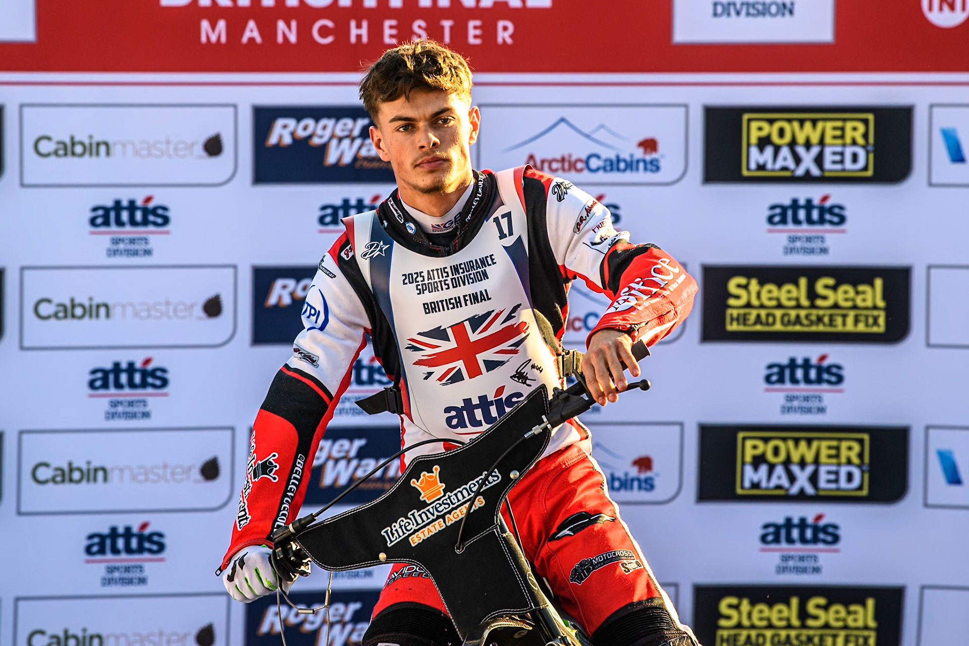 Reserve Freddy Hodder during the Attis Insurance Sports Division British Final at the National Speedway Stadium, Manchester on Monday 12th May 2025. (Photo: Ian Charles | MI News)