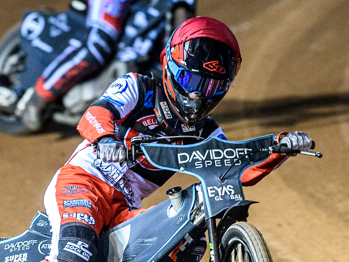 Belle Vue Colts' Freddy Hodder during the WSRA National Development League match between Belle Vue Aces and Edinburgh Monarchs at the National Speedway Stadium, Manchester on Friday 30th August 2024. (Photo: Ian Charles | MI News)